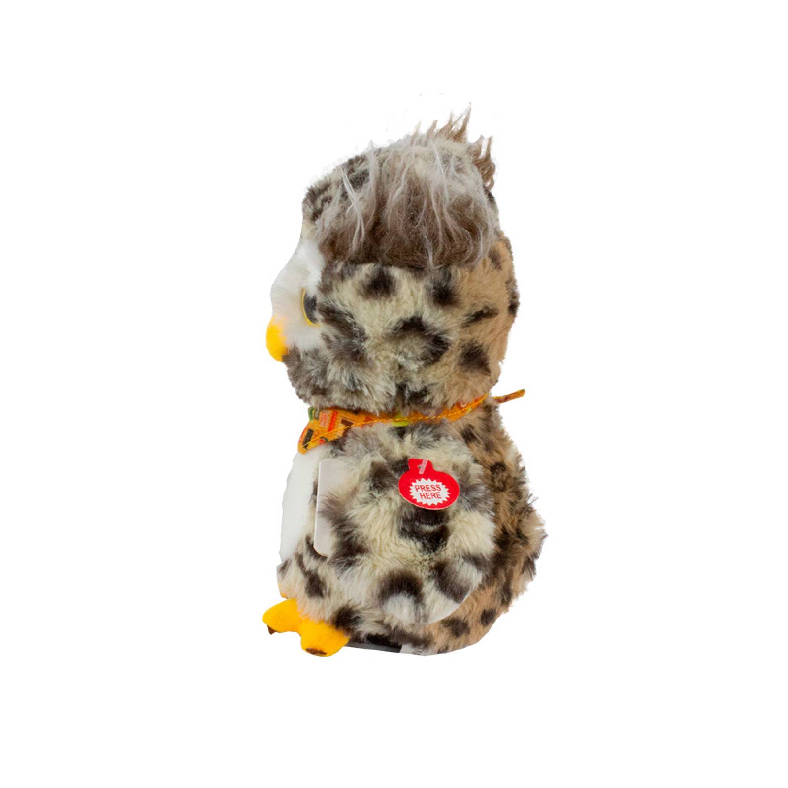 Búho De Peluche Musical Con Luces Imita Sonidos Grabador