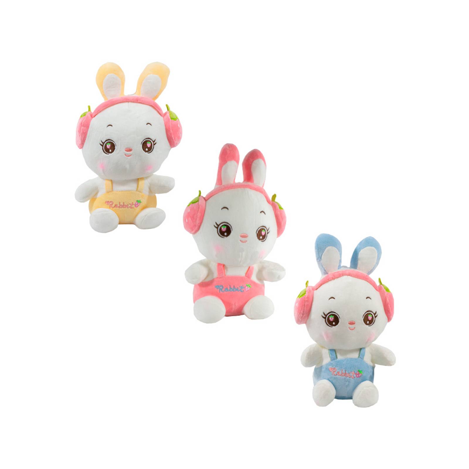 Conejo De Peluche Tierno Rosa Pequeño Felpa Ultra Suave