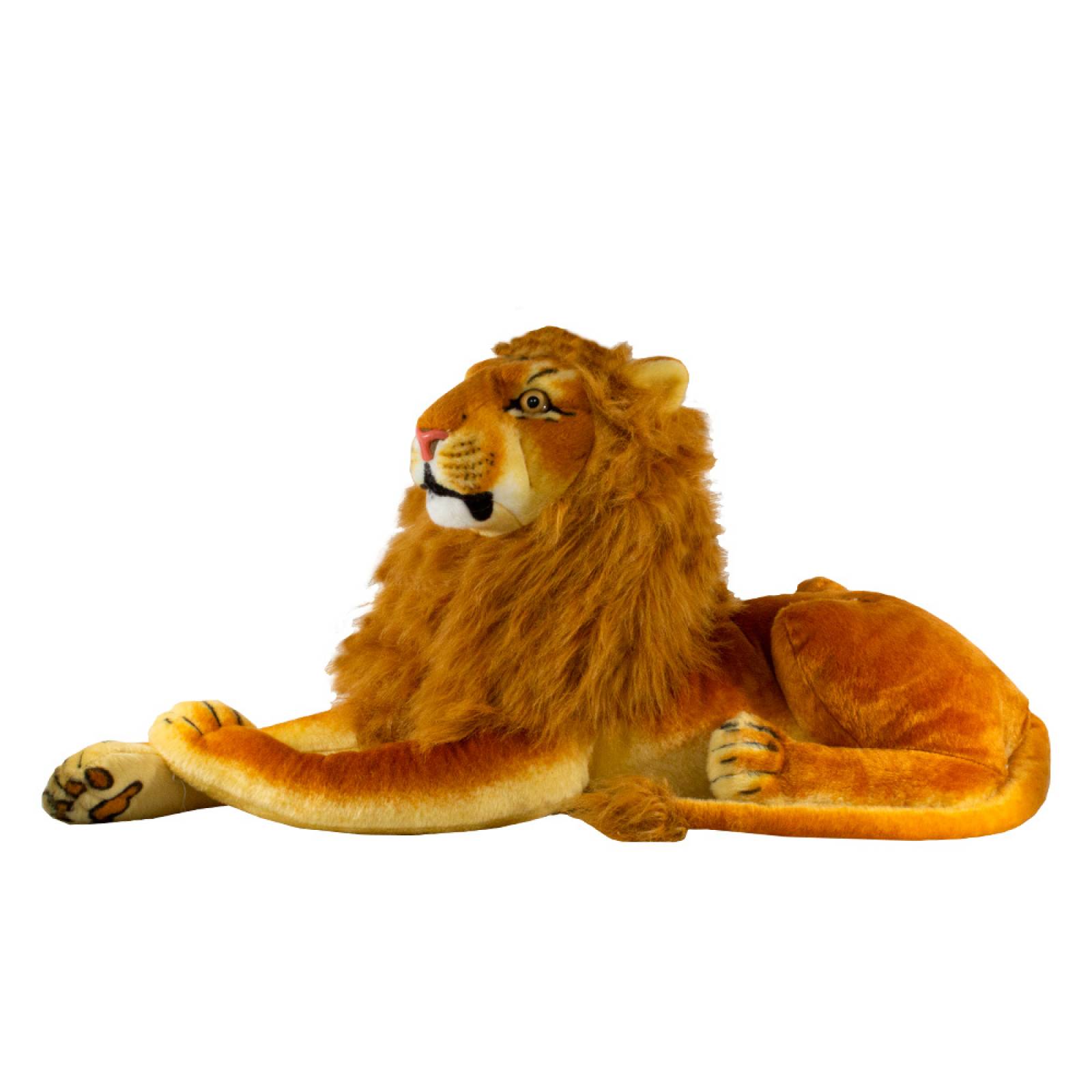 Felino Peluche Gigante Aspecto Real Leon Tigre Leopardo 1 Mt