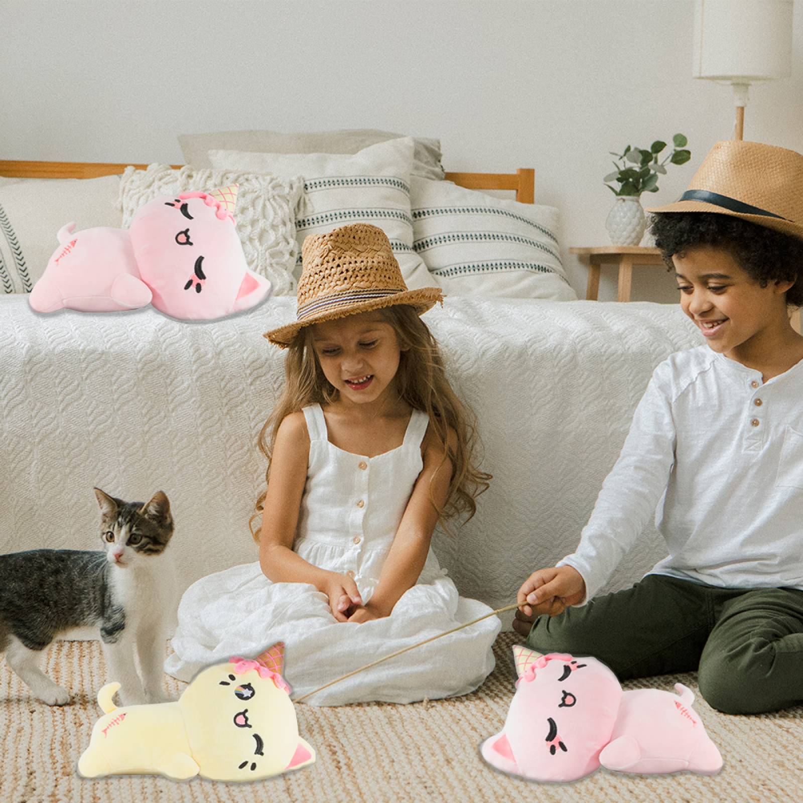 Gato De Peluche Kawaii Gatito De Peluche Ultra Suave