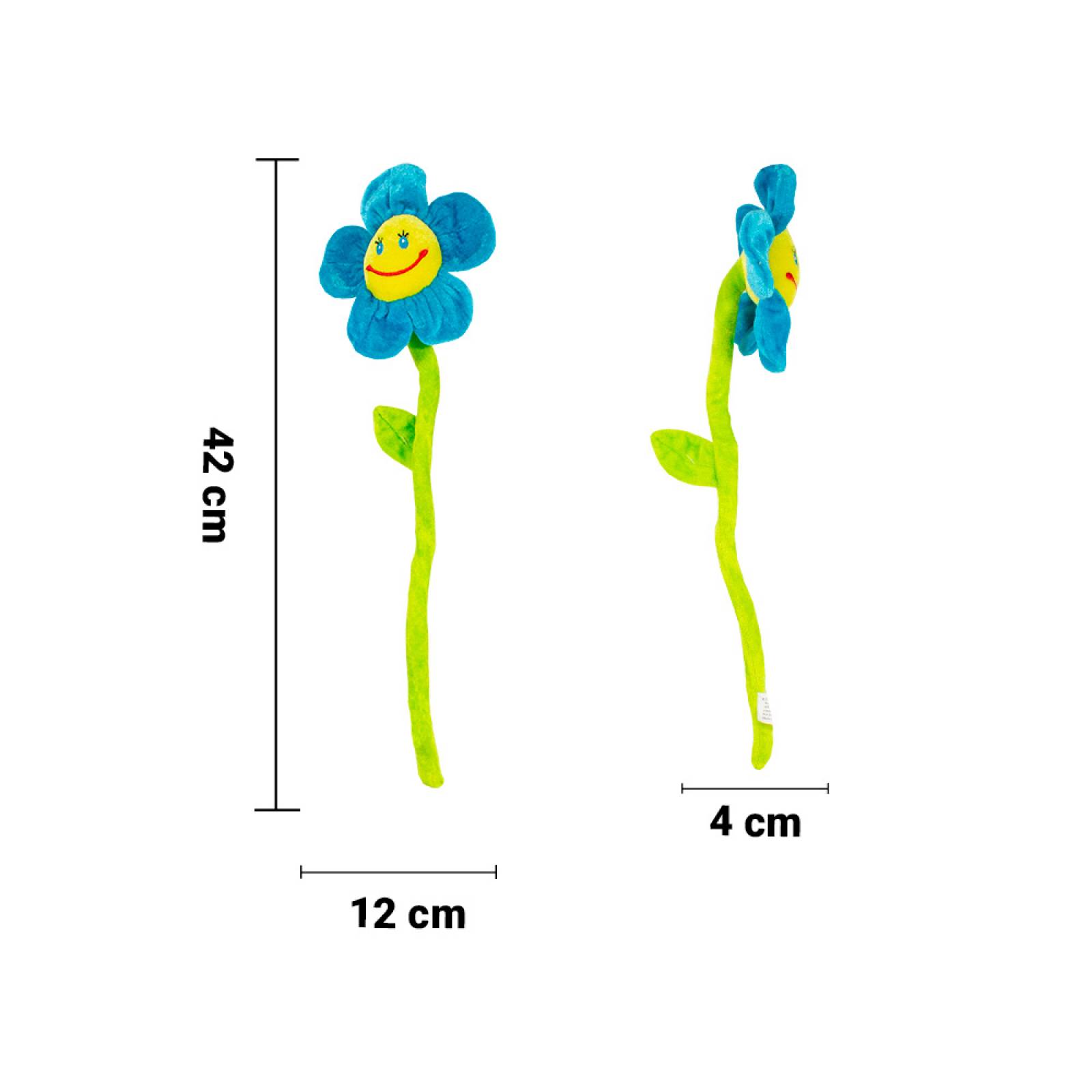 Ramo De Flores De Peluche Con Tallo Flexible 6 Piezas