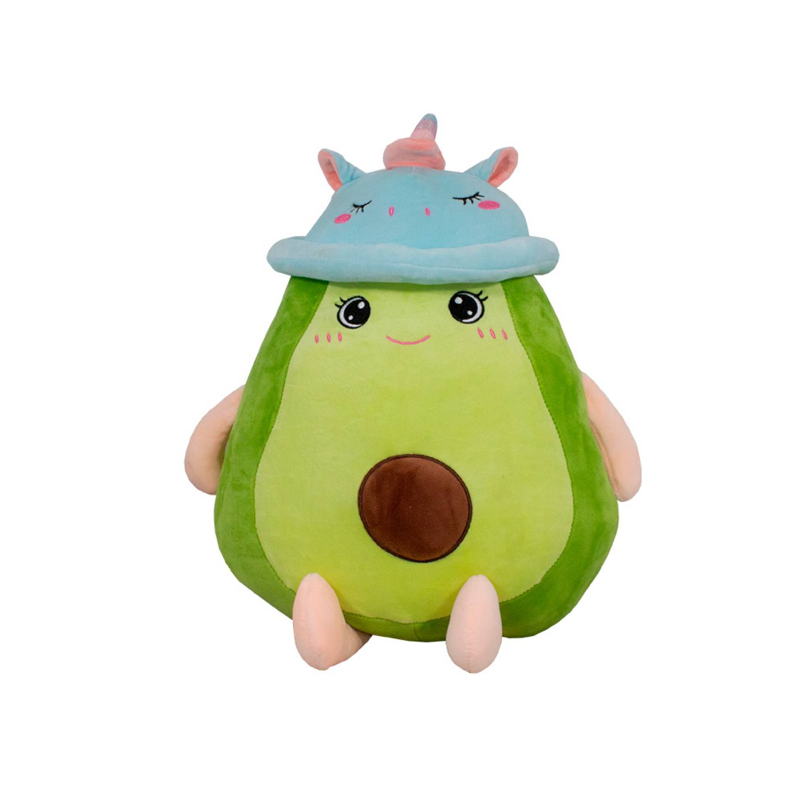 Cojín De Peluche Aguacate BeyondTreasure Con Sonrisa, Relleno Extra Suave, Disponible En 30, 45, 60 Y 85 Cm