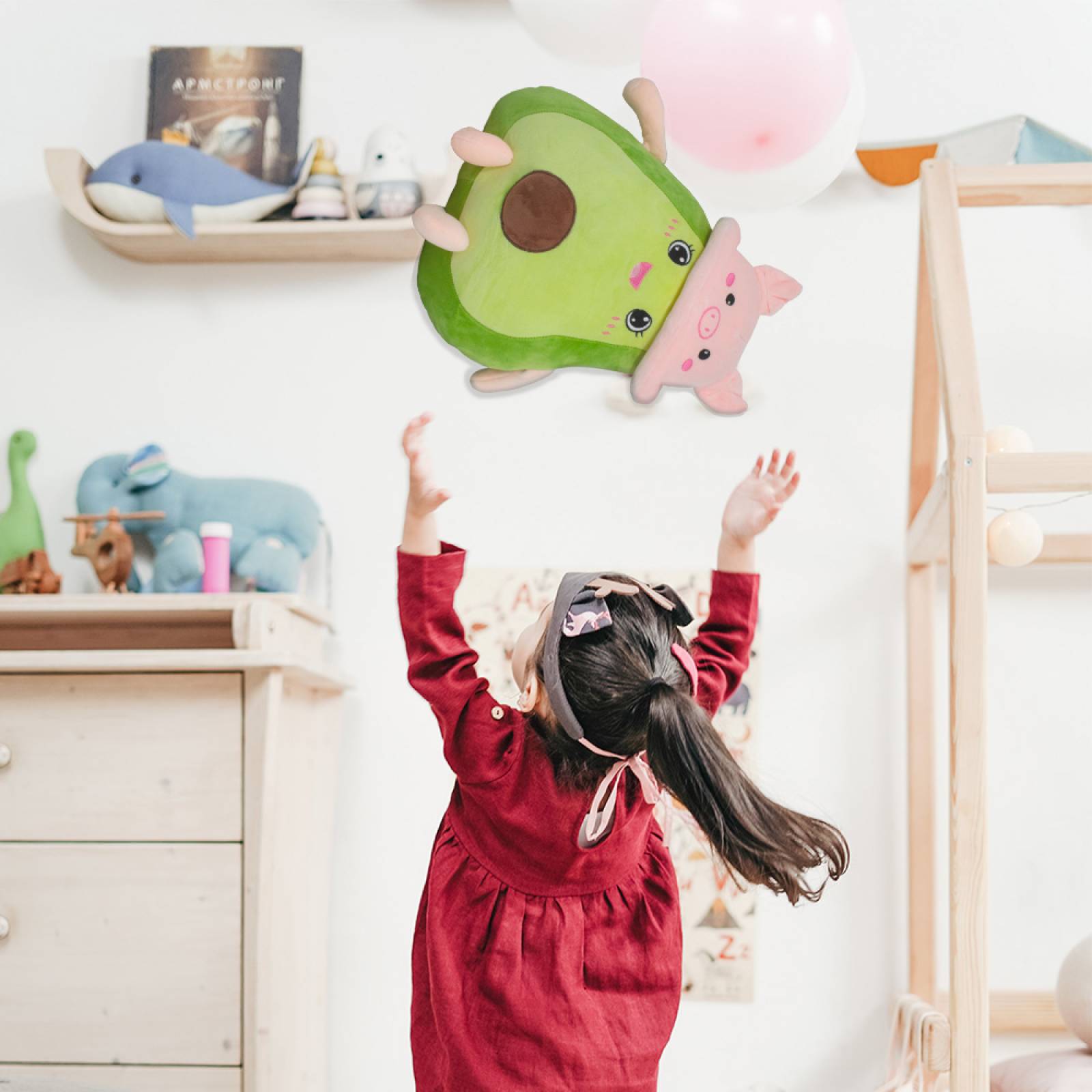 Peluche de Aguacate Kawaii Suave Y Esponjoso Cojin de Aguacate 50 cm