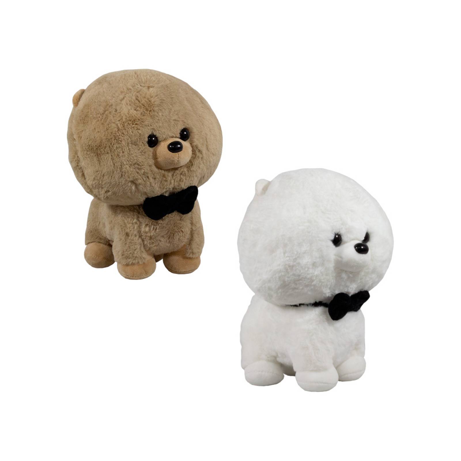 Perrito de Peluche Con Moño Suave y Esponjoso Cachorro de Peluche