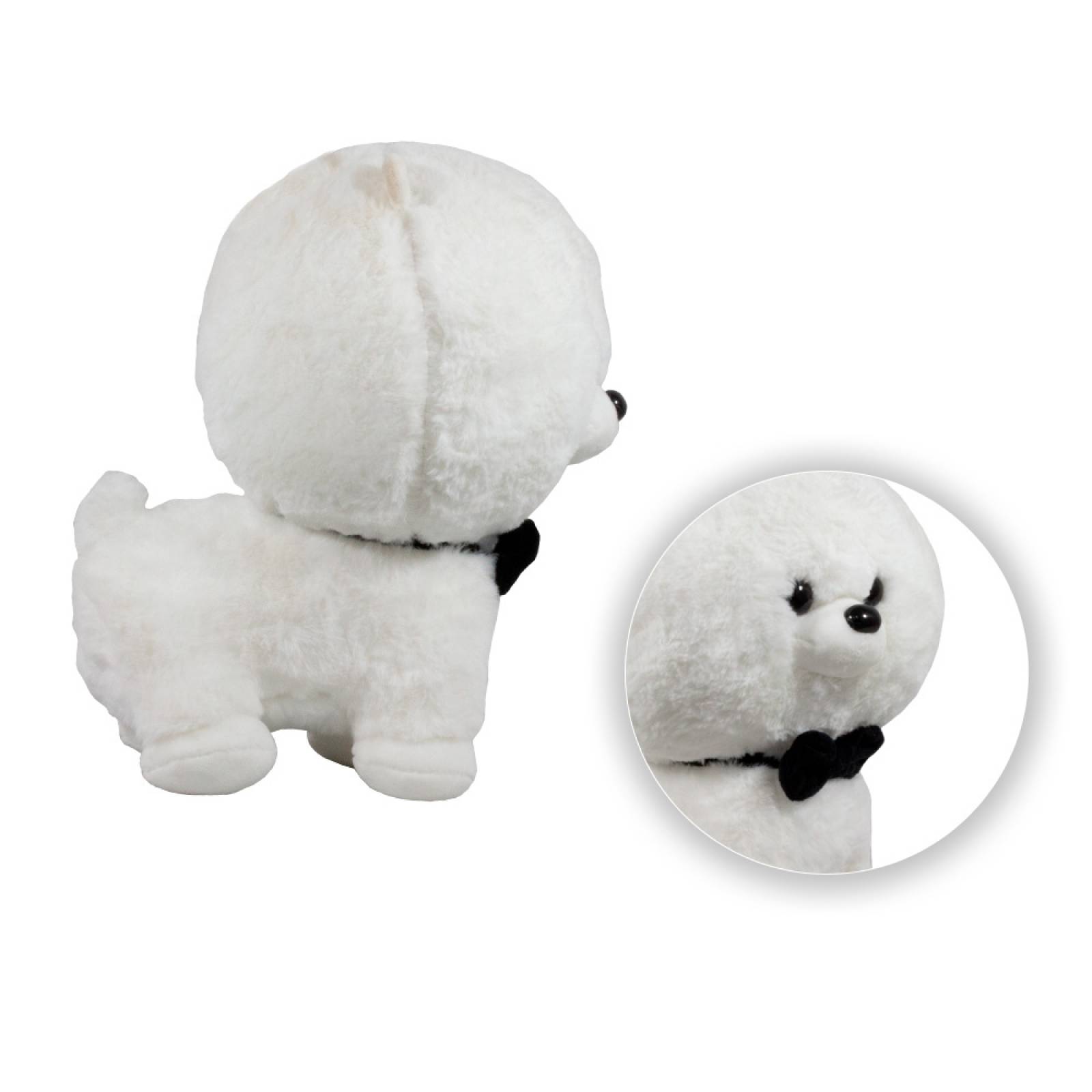 Perrito de Peluche Con Moño Suave y Esponjoso Cachorro de Peluche