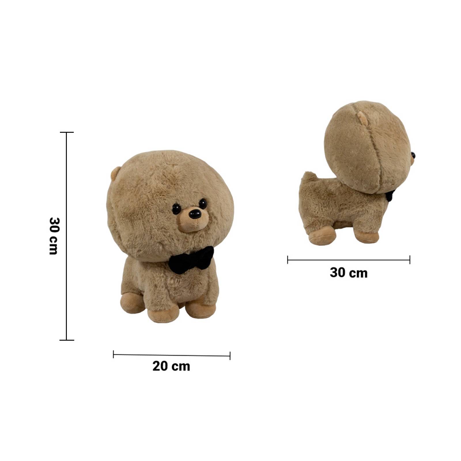 Perrito de Peluche Con Moño Suave y Esponjoso Cachorro de Peluche