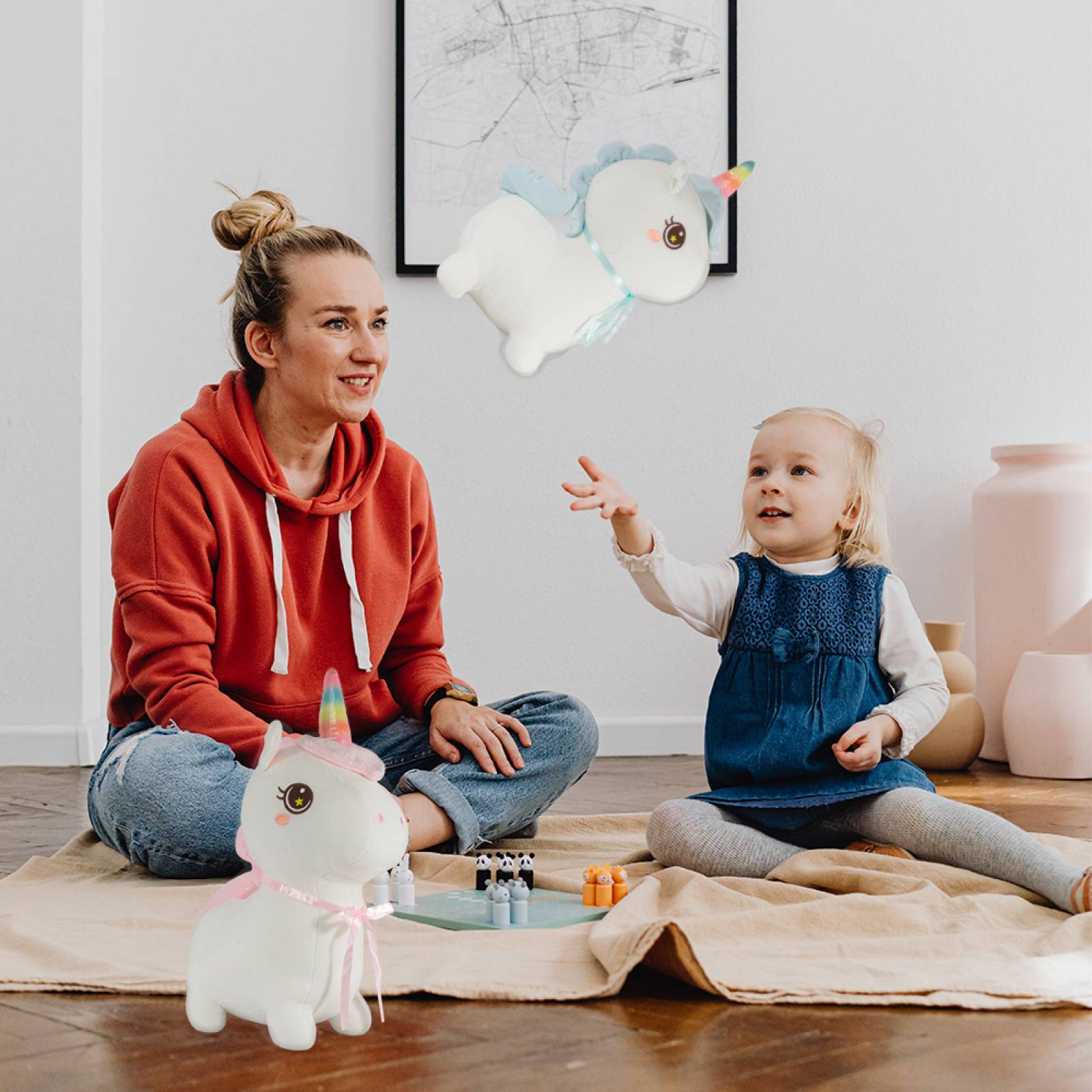 Unicornio De Peluche Hipoalergenico Suave Unicornio 45 Cm