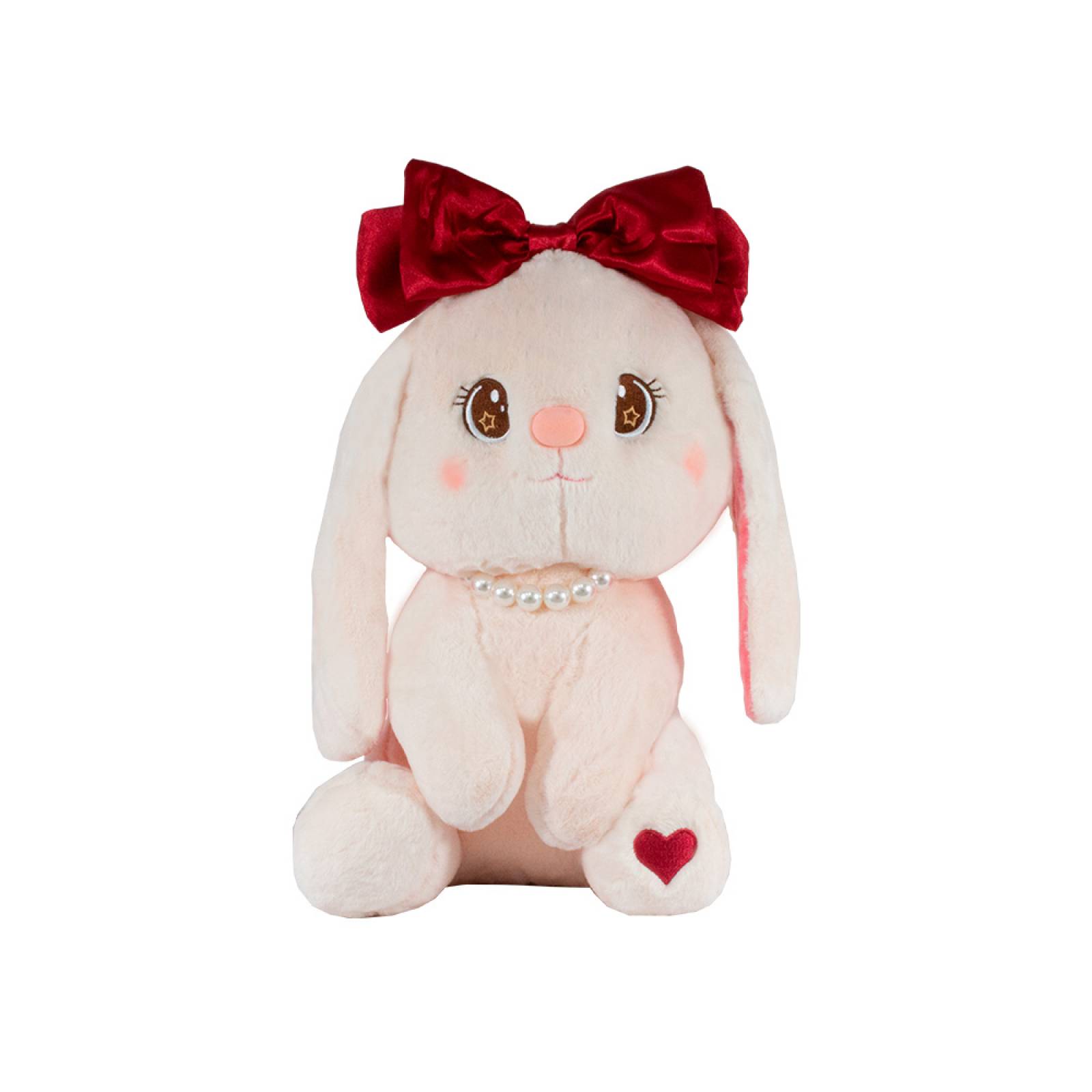 Conejo De Peluche Grande Conejito Kawaii Bunny Con Moño