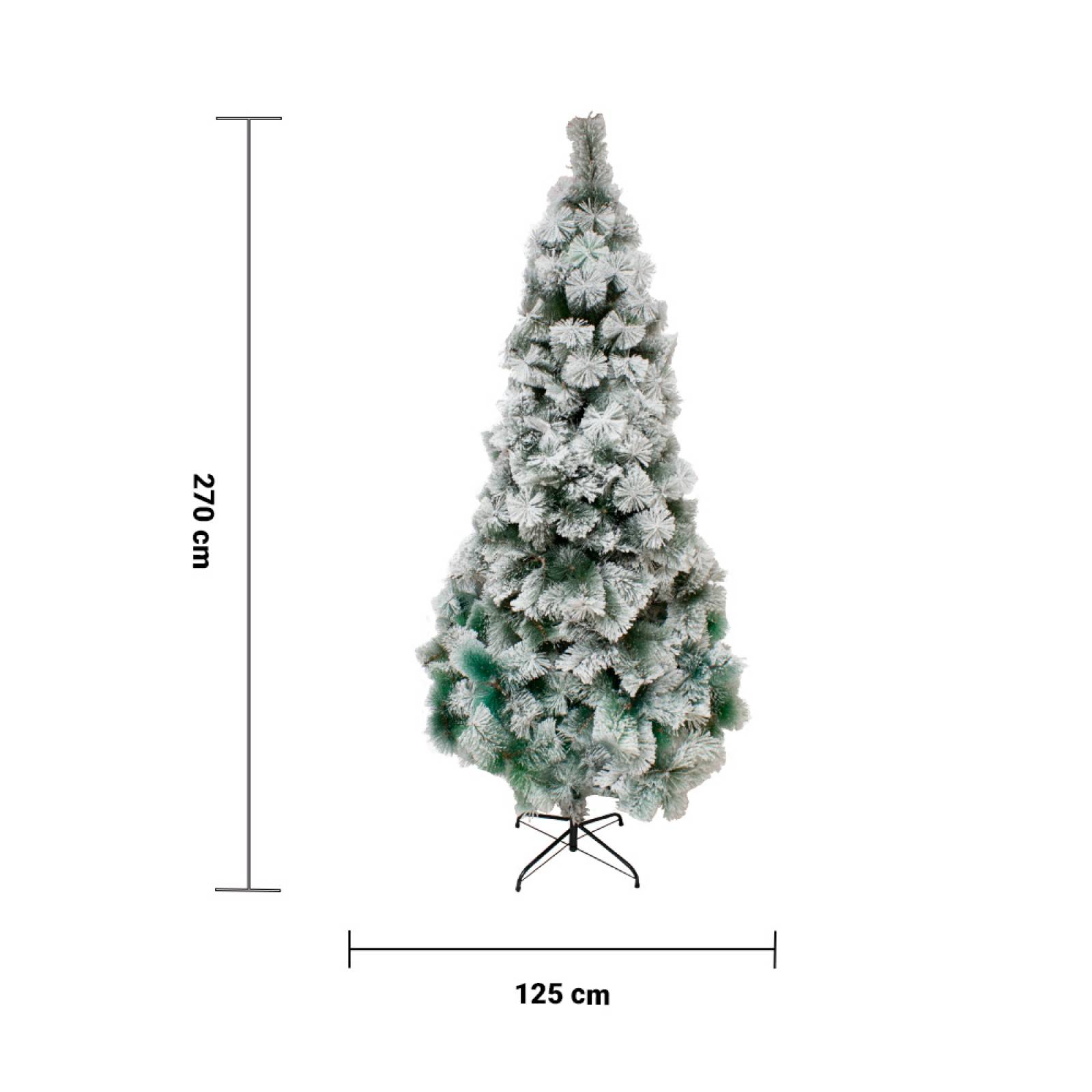 Arbol Pino De Navidad Gigante 270 Cm Nevado Árbol Artificial