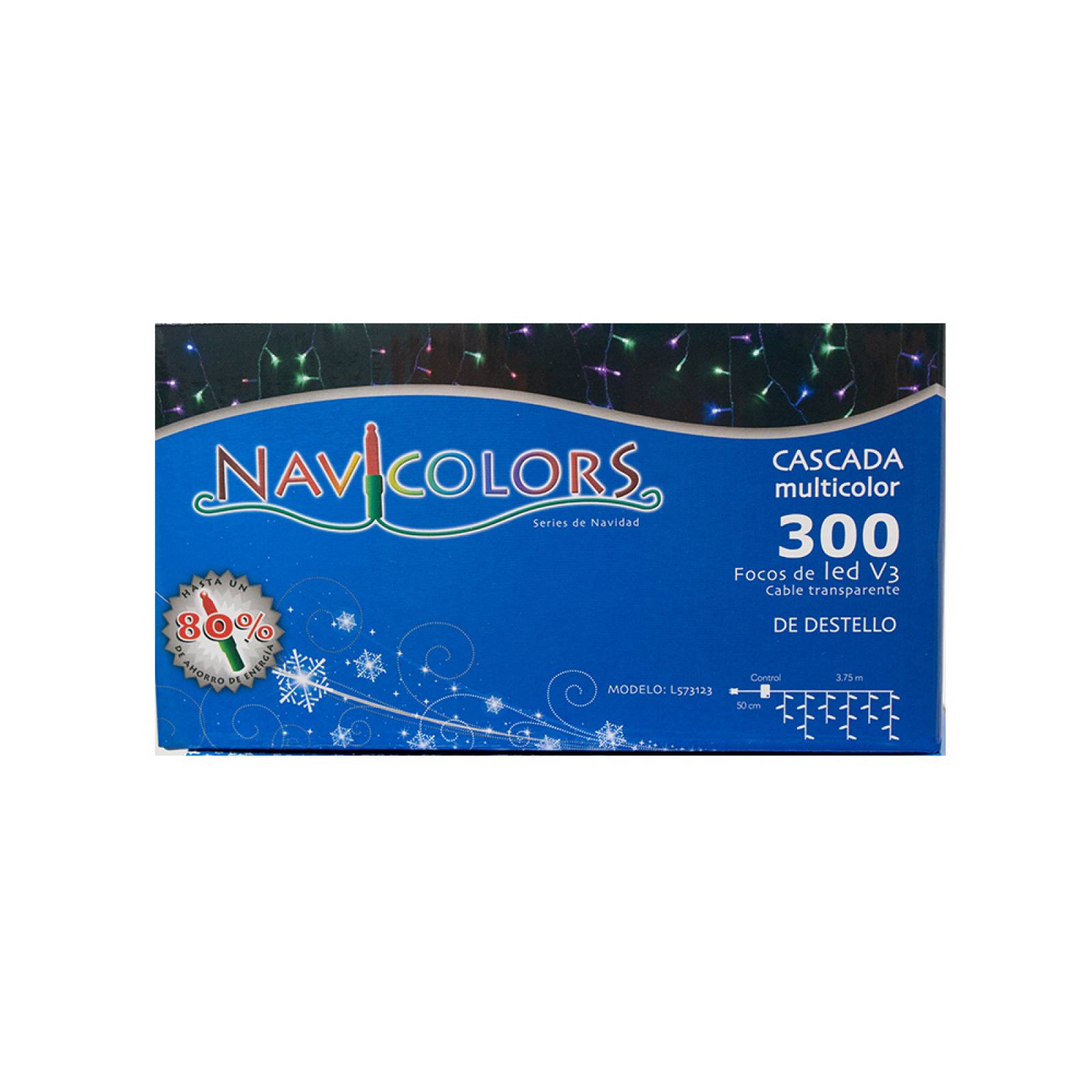 Serie Cascada Luz Multicolor 300 Led V3 Funcion Destello 3mt