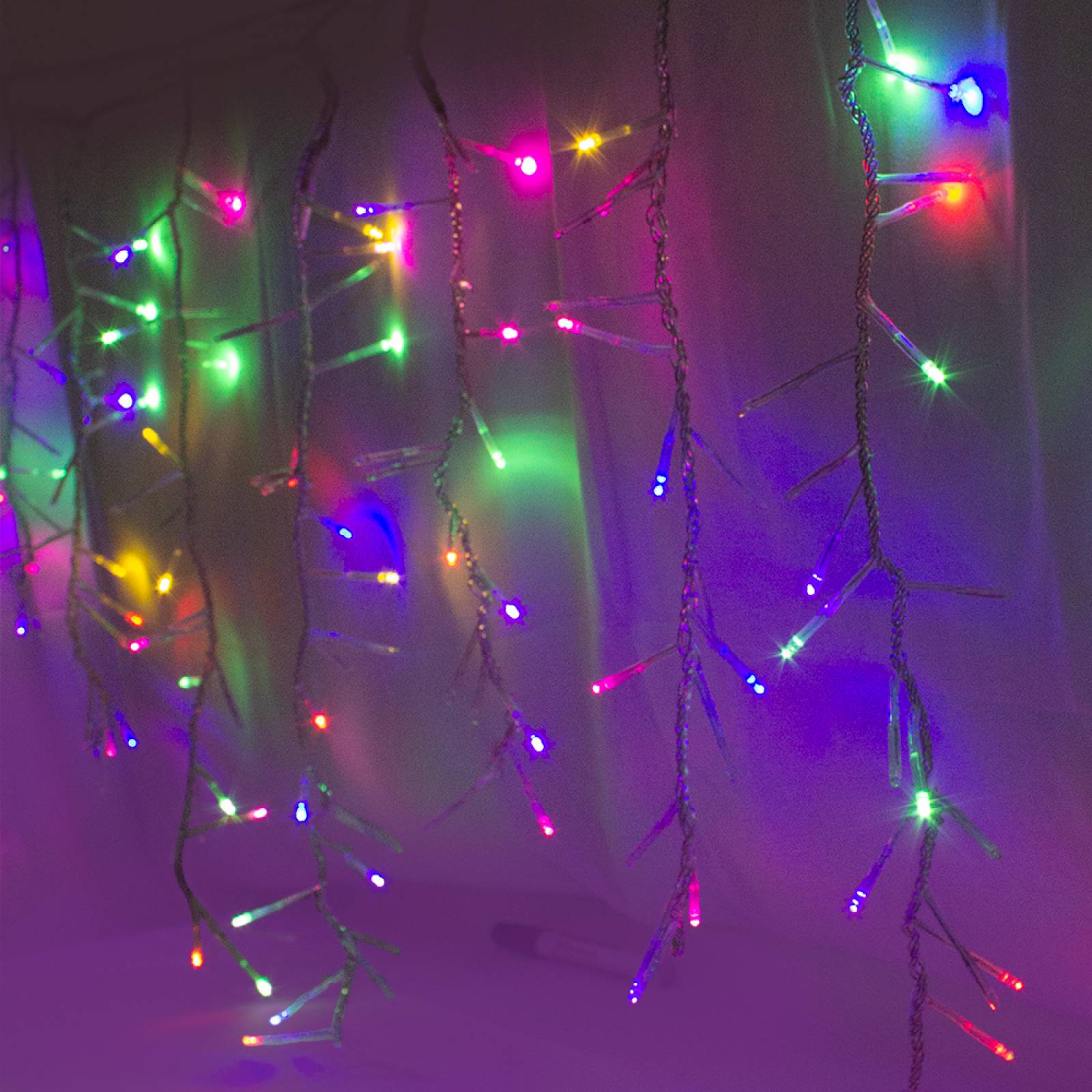 Serie Cascada Luz Multicolor 300 Led V3 Funcion Destello 3mt
