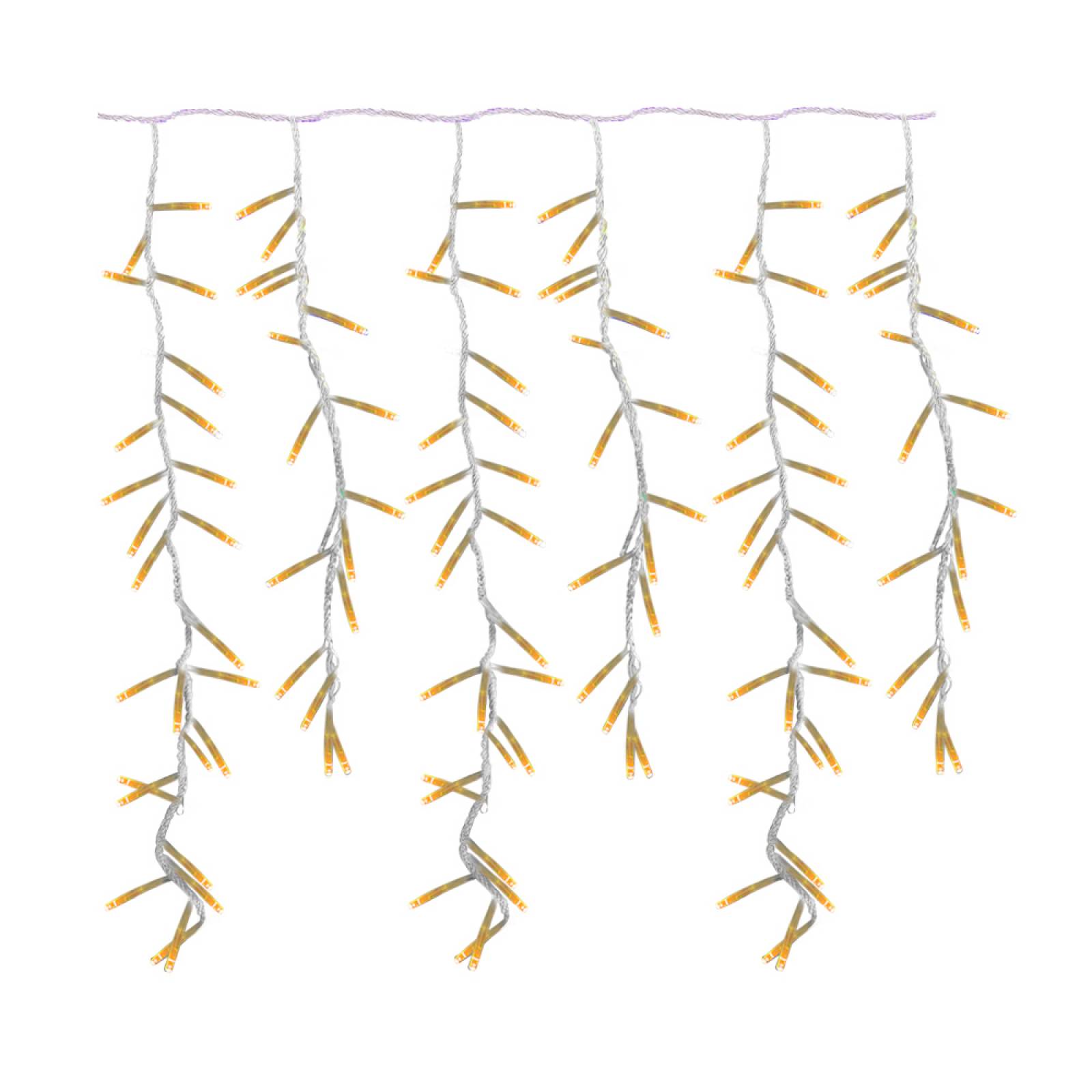 Serie Cascada Luz Calida Amarilla 300led Funcion Destello 3m