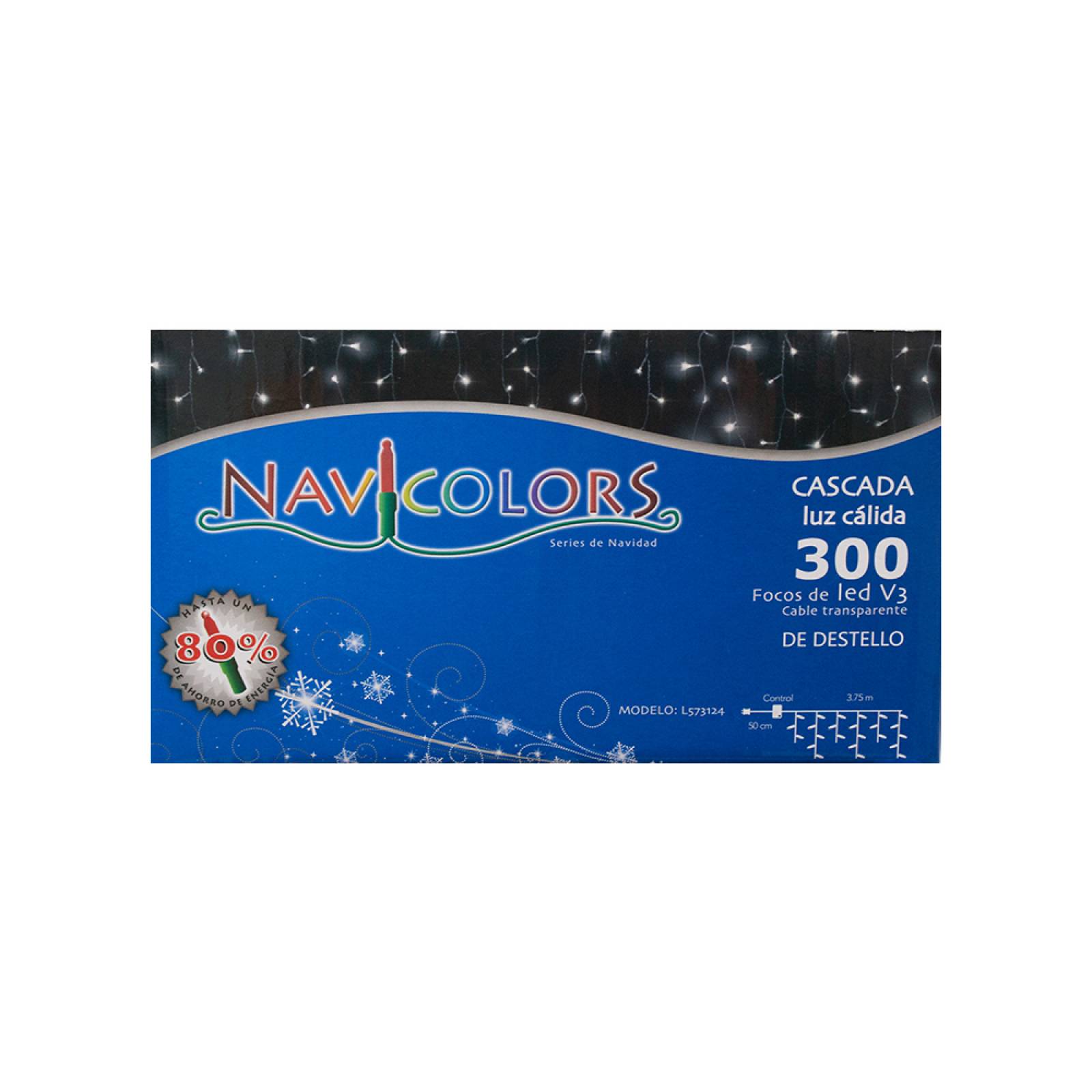 Serie Cascada Luz Calida Amarilla 300led Funcion Destello 3m