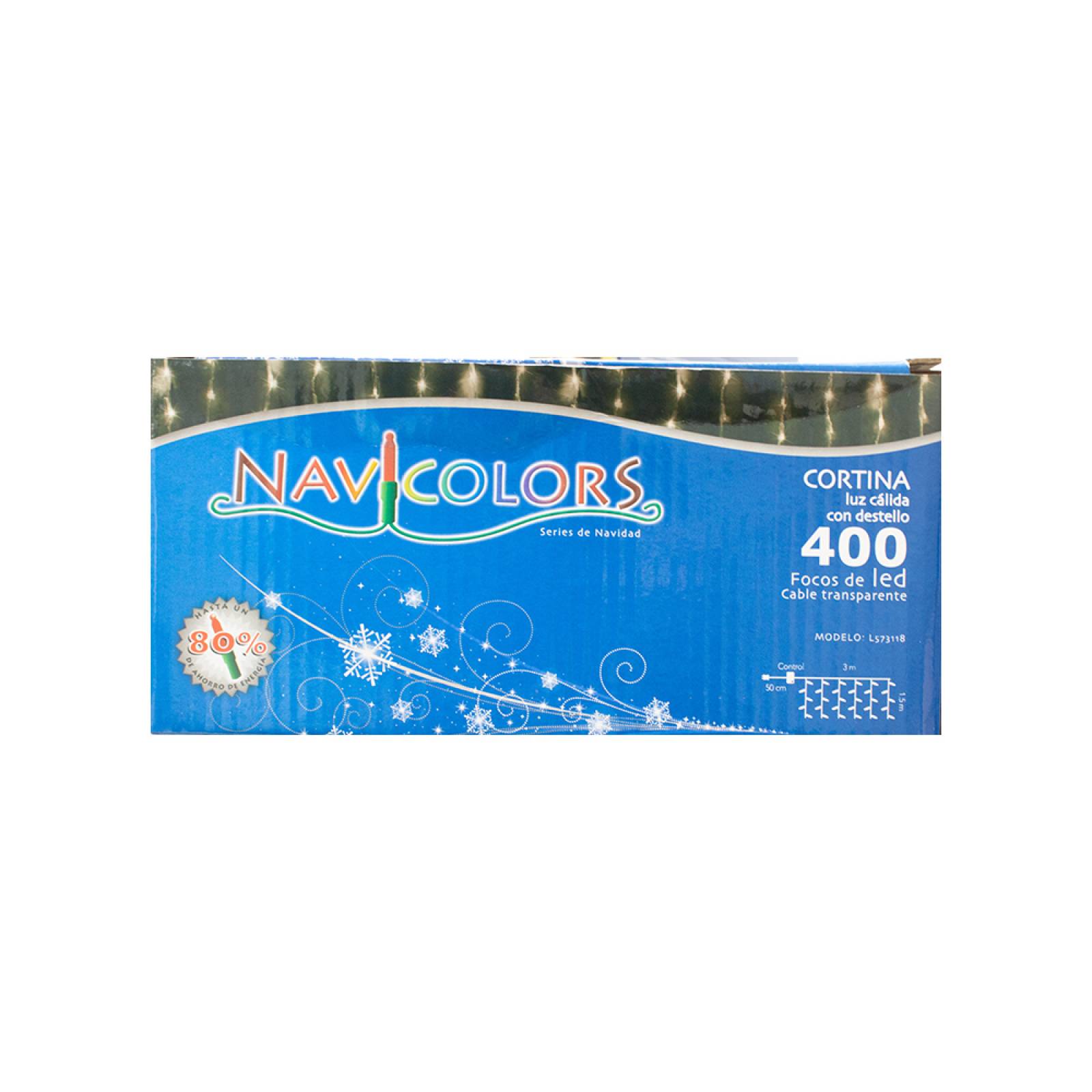 Cortina Serie De Luces 400 Led Focos Calida 3x1.5 Mts