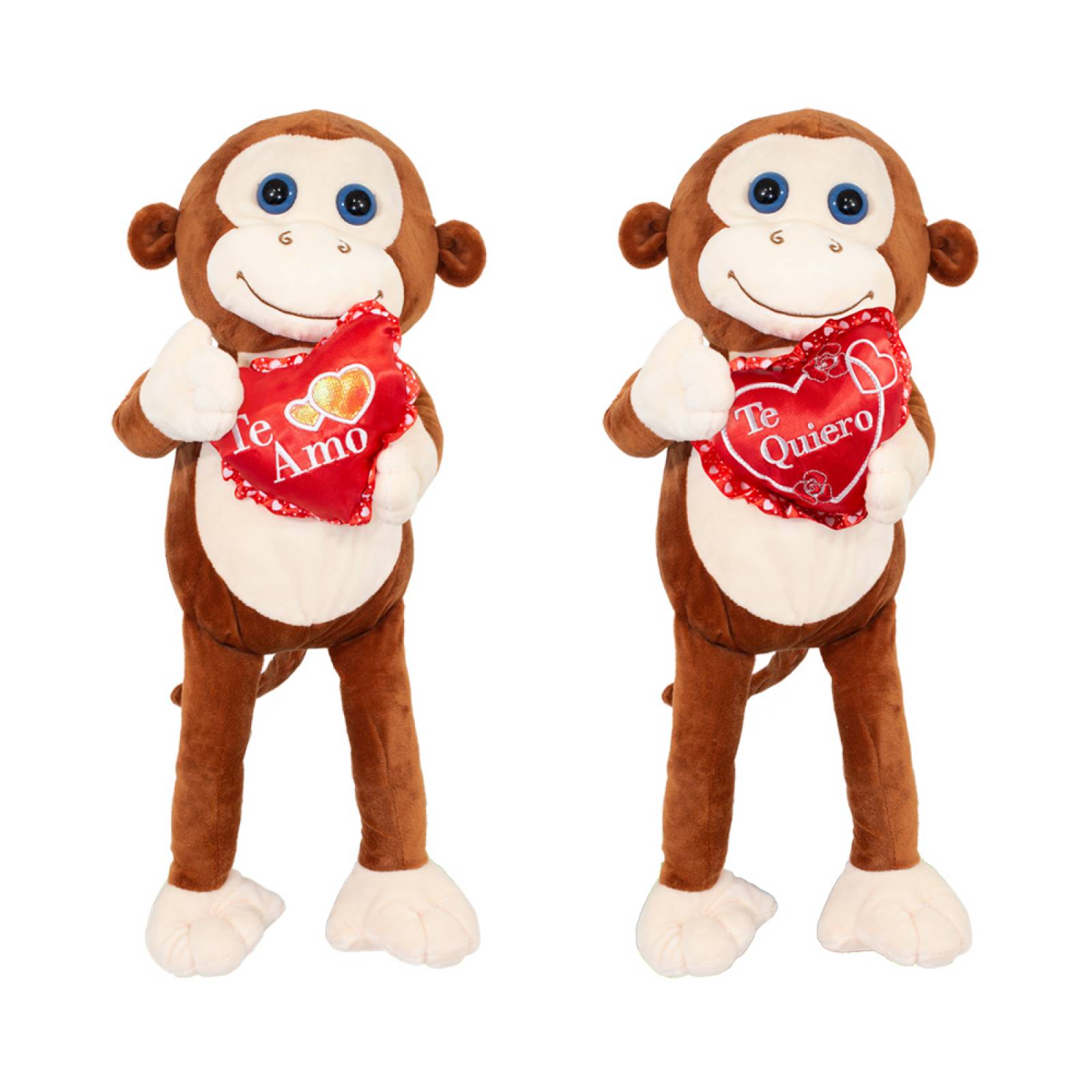 Changuito Mono De Peluche La Merced San Valentín Peluche Corazón 49 cm
