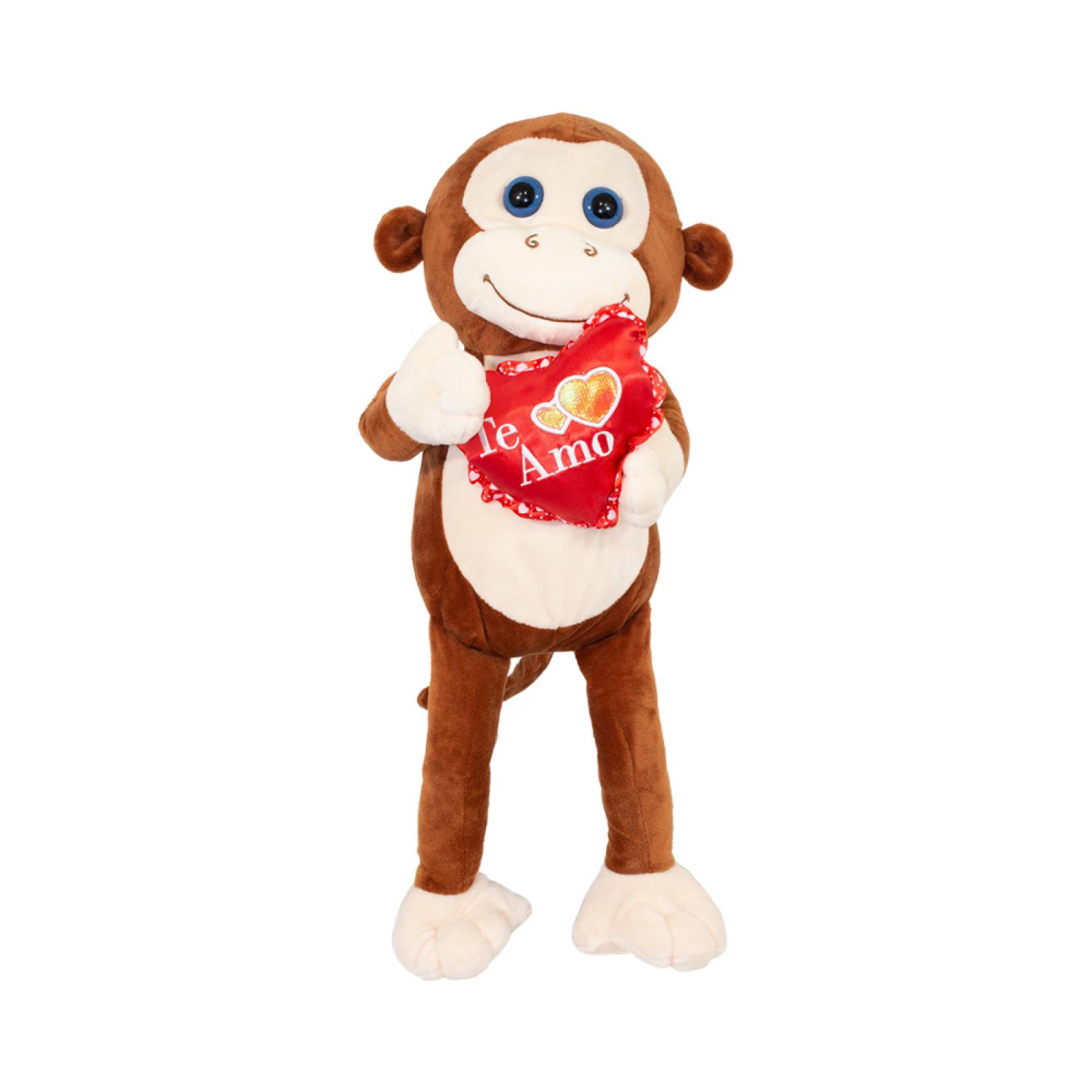 Changuito Mono De Peluche La Merced San Valentín Peluche Corazón 49 cm