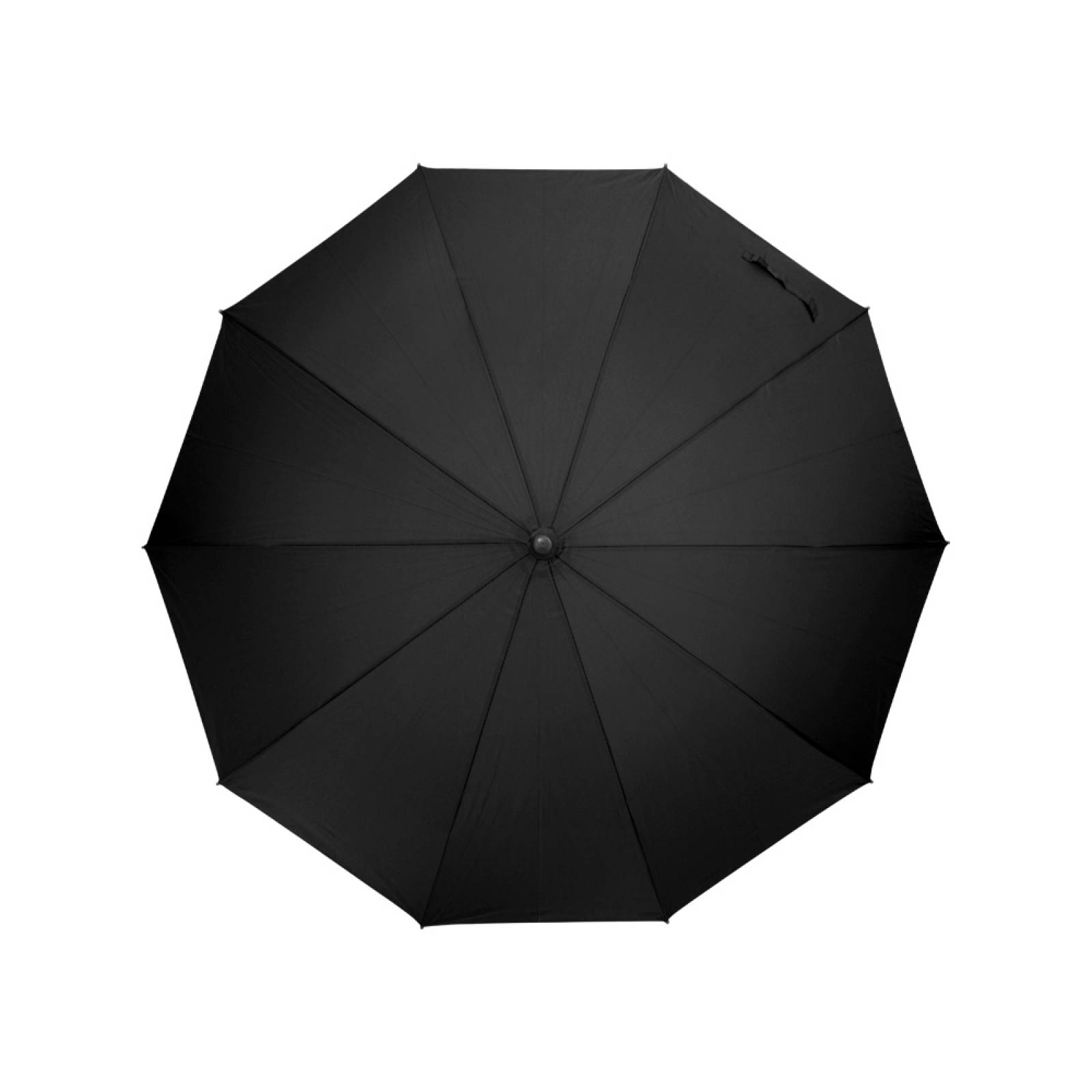 Paraguas Sombrilla De Bastón Semiautomático Liso Mango Curvo Resistente