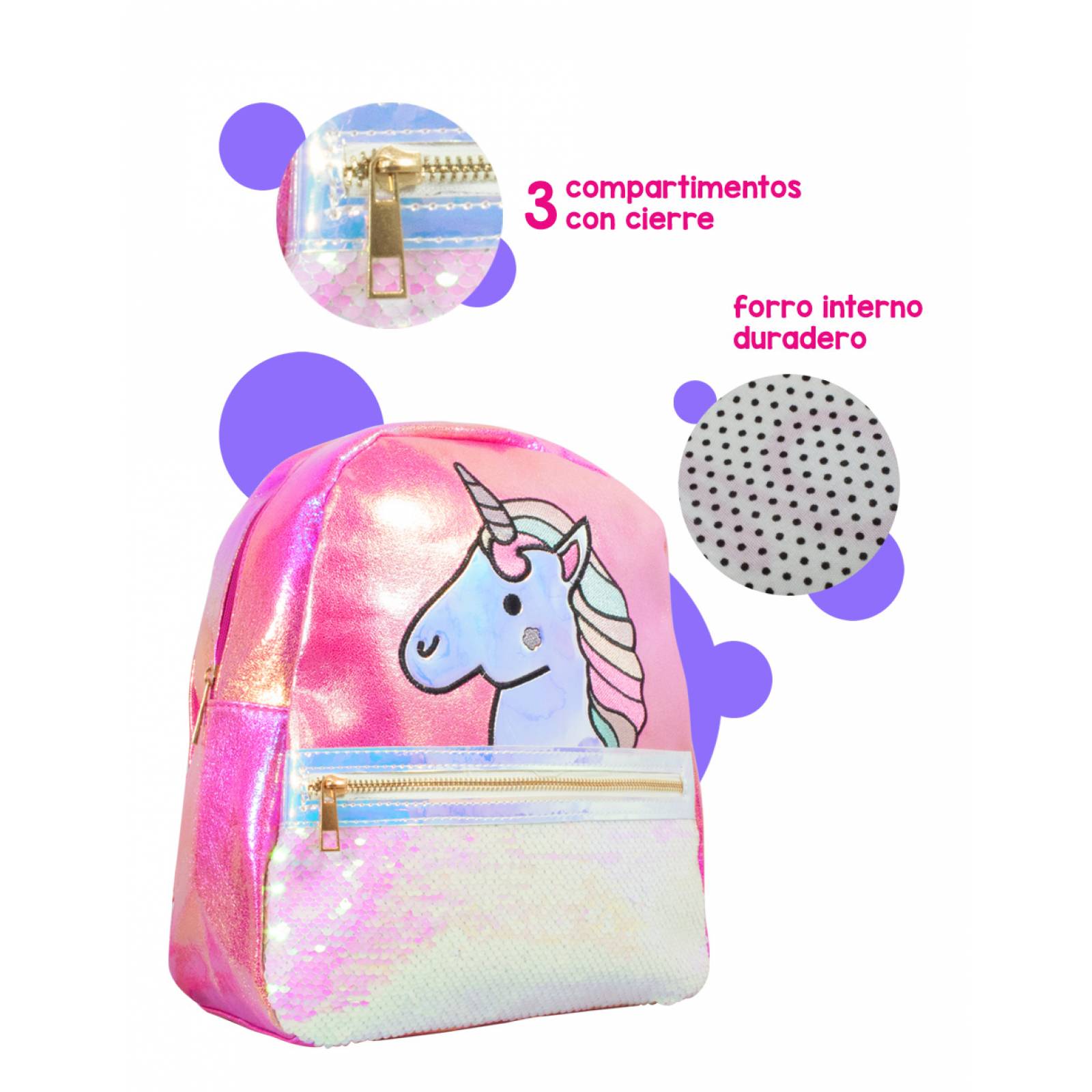 Mochila escolar para niñas, Mochila de moda para Mujer con diseño de Unicornio ideal para todas las ocasiones