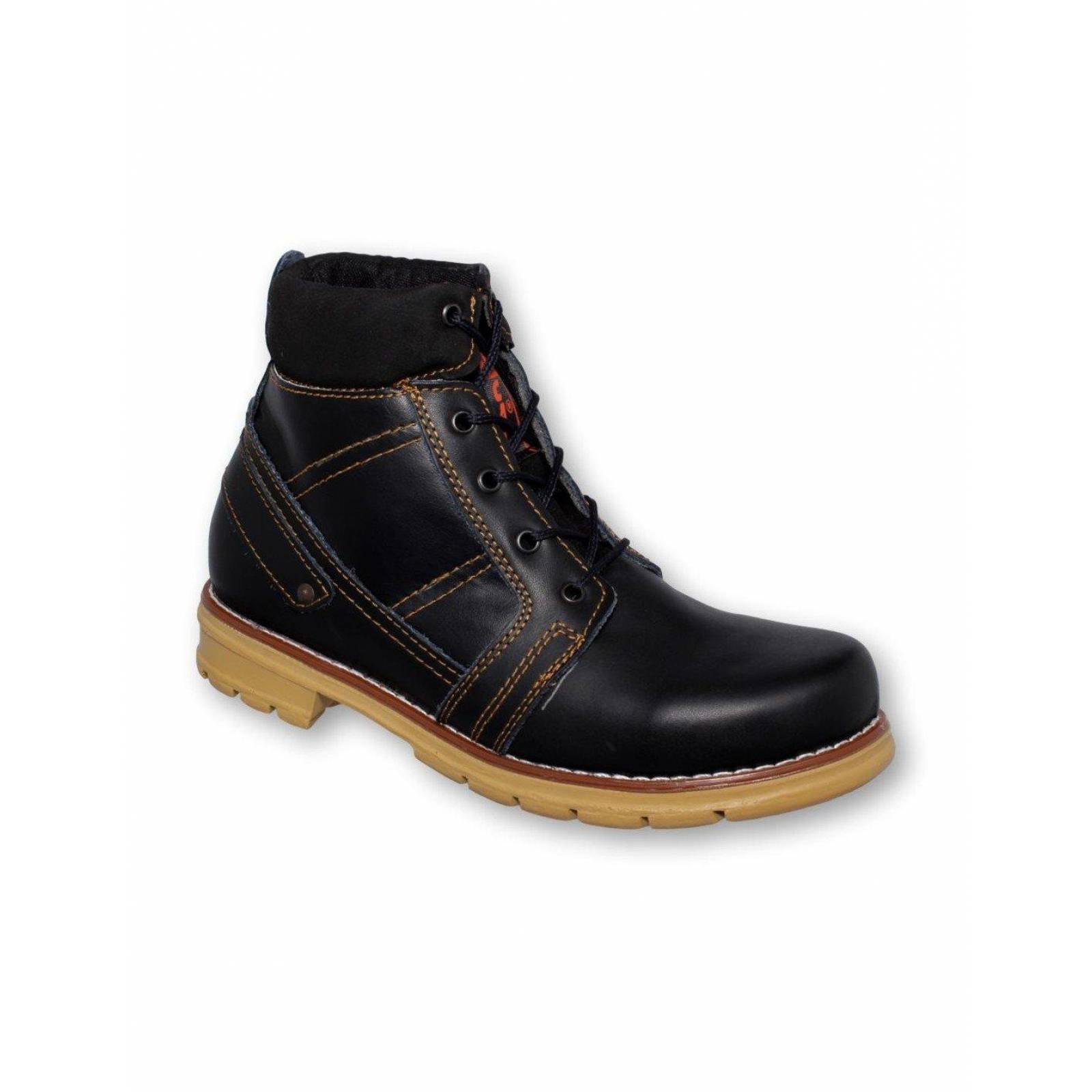 Bota Hombre De Moda Estilo W240wi7 Marca Wild Cat Acabado Piel Color Negro