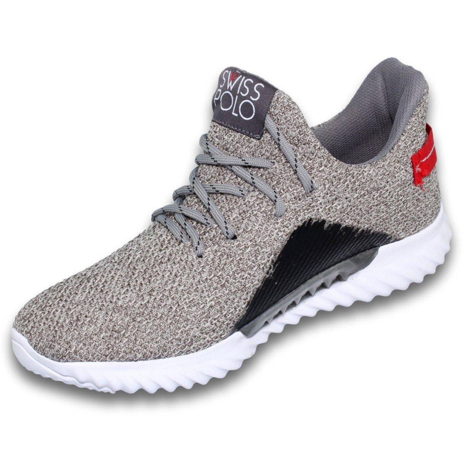 Tenis Deportivos Marca Swiss Polo Color Gris 