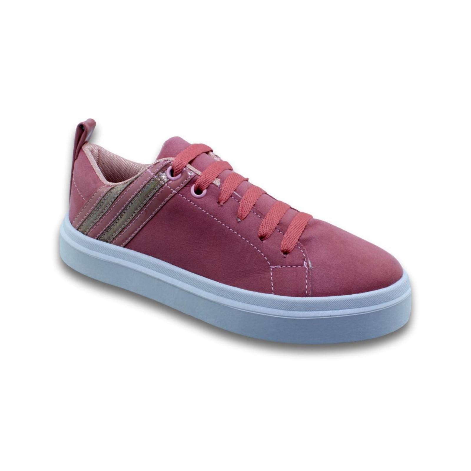 Tenis Casuales Para Mujer Marca Cklass Acabado Textil Color Rosa Estilo 8009Ck5