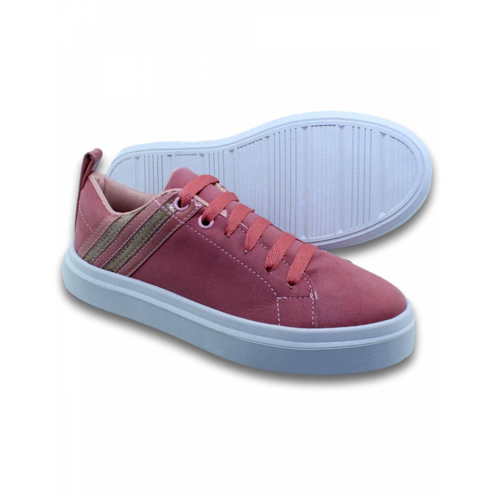 Tenis Casuales Para Mujer Marca Cklass Acabado Textil Color Rosa Estilo 8009Ck5
