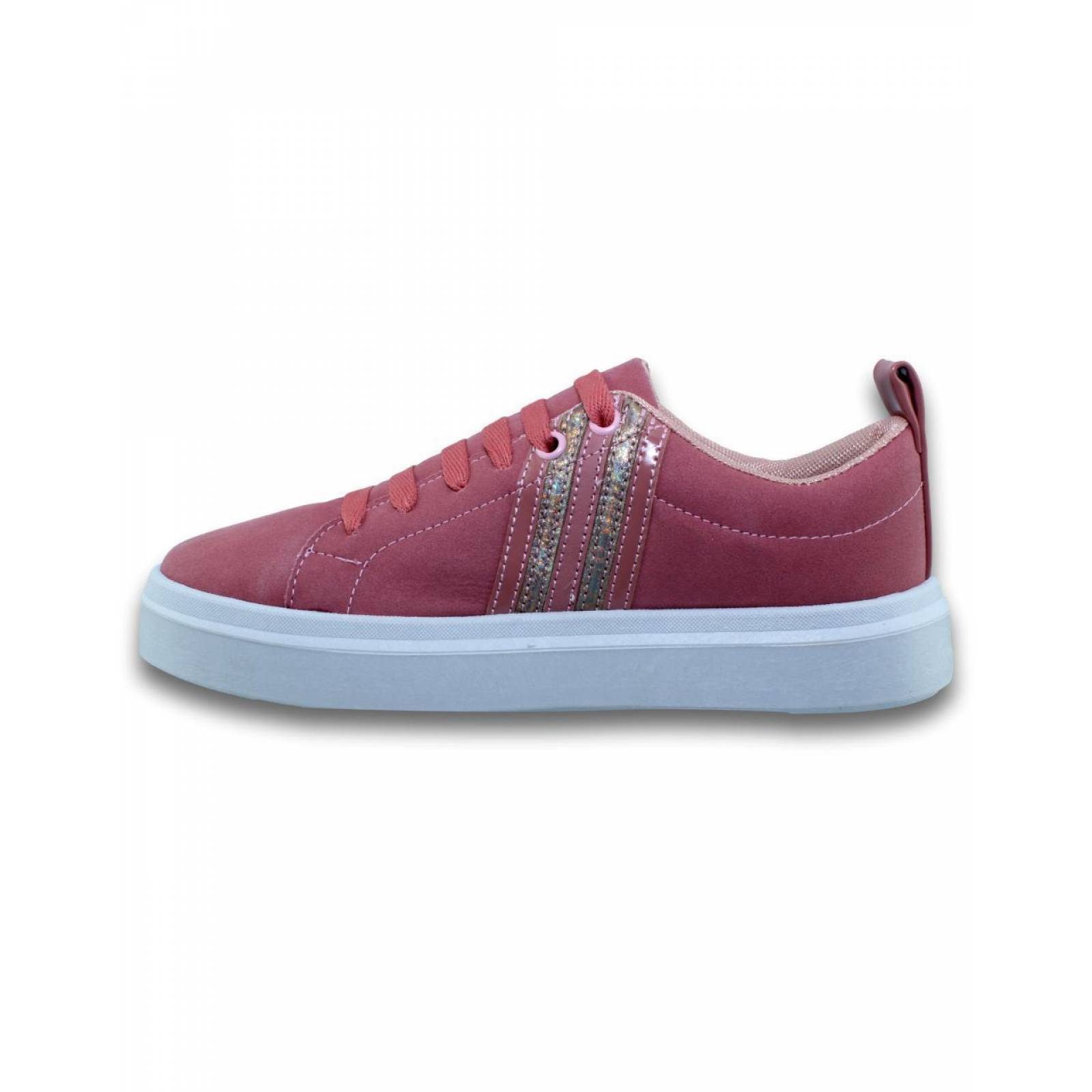 Tenis Casuales Para Mujer Marca Cklass Acabado Textil Color Rosa Estilo 8009Ck5