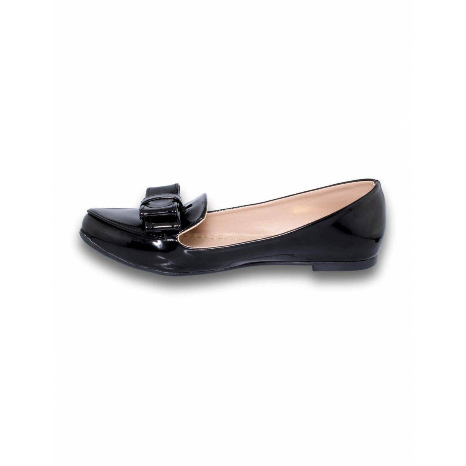 Balerinas Para Mujer Estilo 1087Eu5 Marca Euromoda Acabado Charol Color Negro 