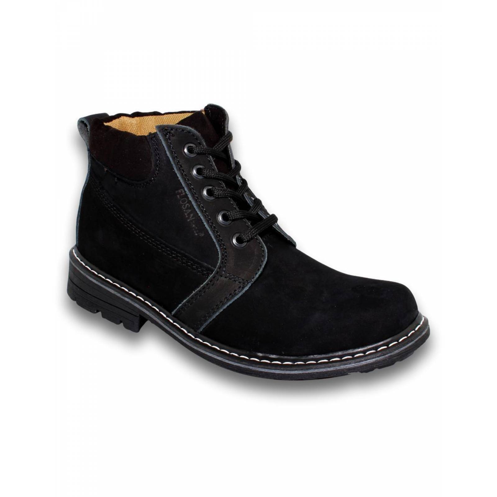 Botas Casuales para hombre Piel Nobuck Color Negro 