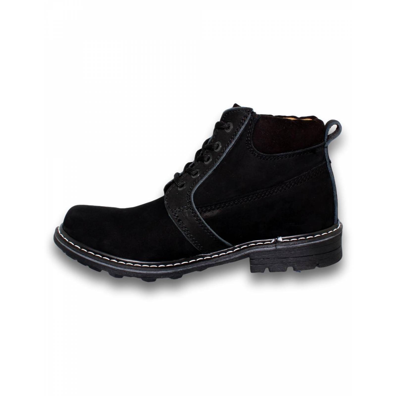 Botas Casuales para hombre Piel Nobuck Color Negro 