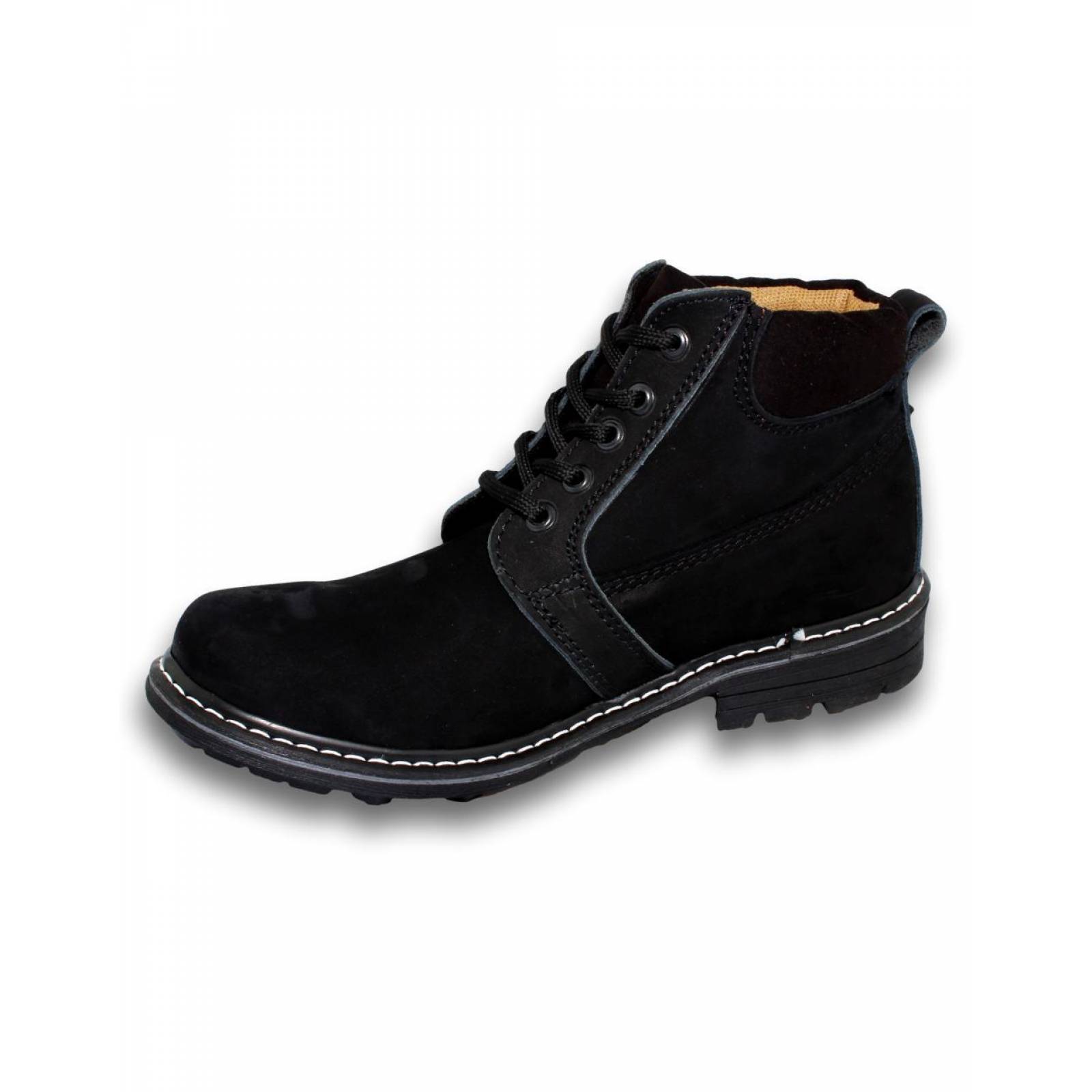 Botas Casuales para hombre Piel Nobuck Color Negro 