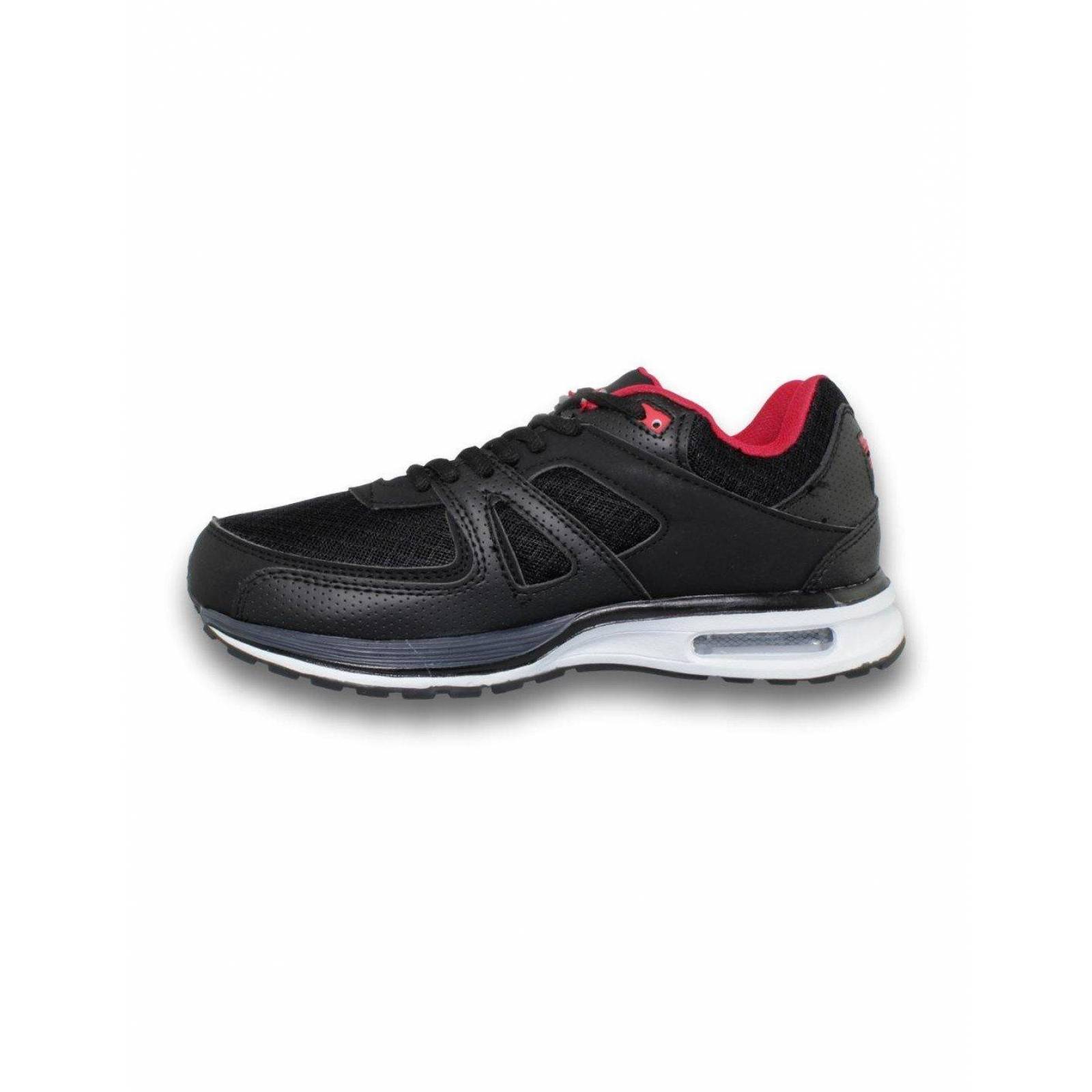 Tenis Deportivos Con Valvula Para Hombre Negro Rojo 