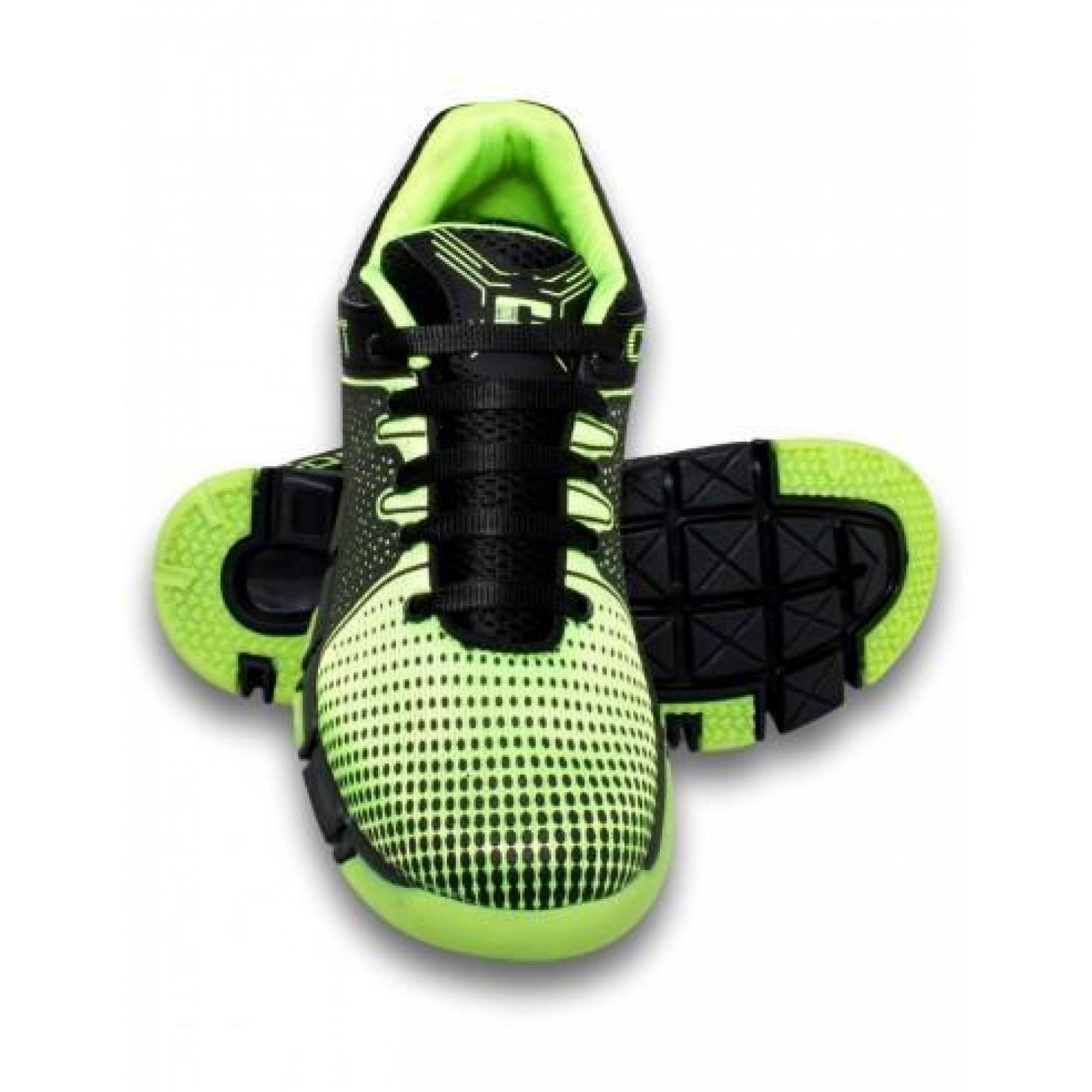 Tenis Deportivos Para Hombre Negro A Neon 