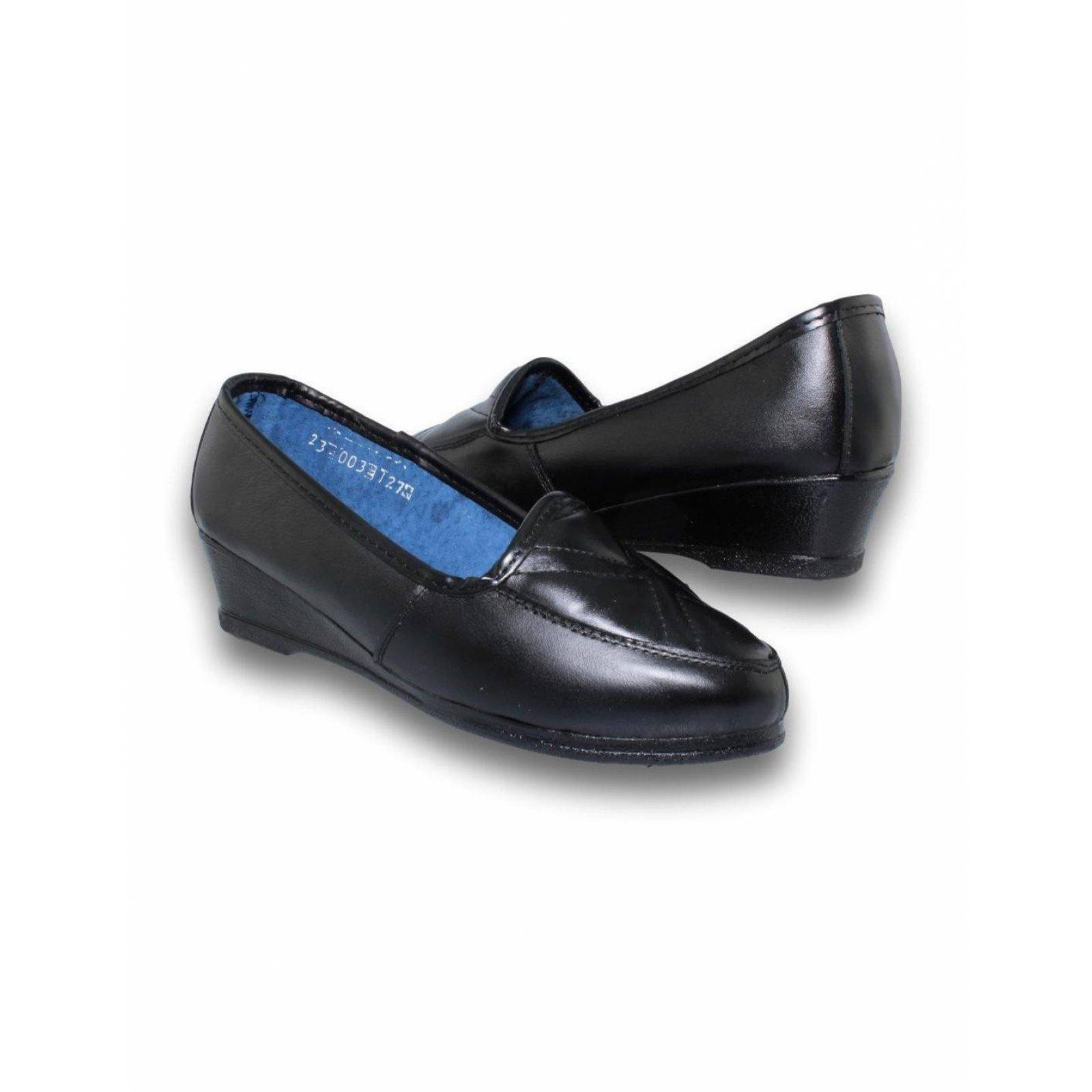 Zapatos Comodos Para Dama Marca Patssy Acabado Piel Color Negro