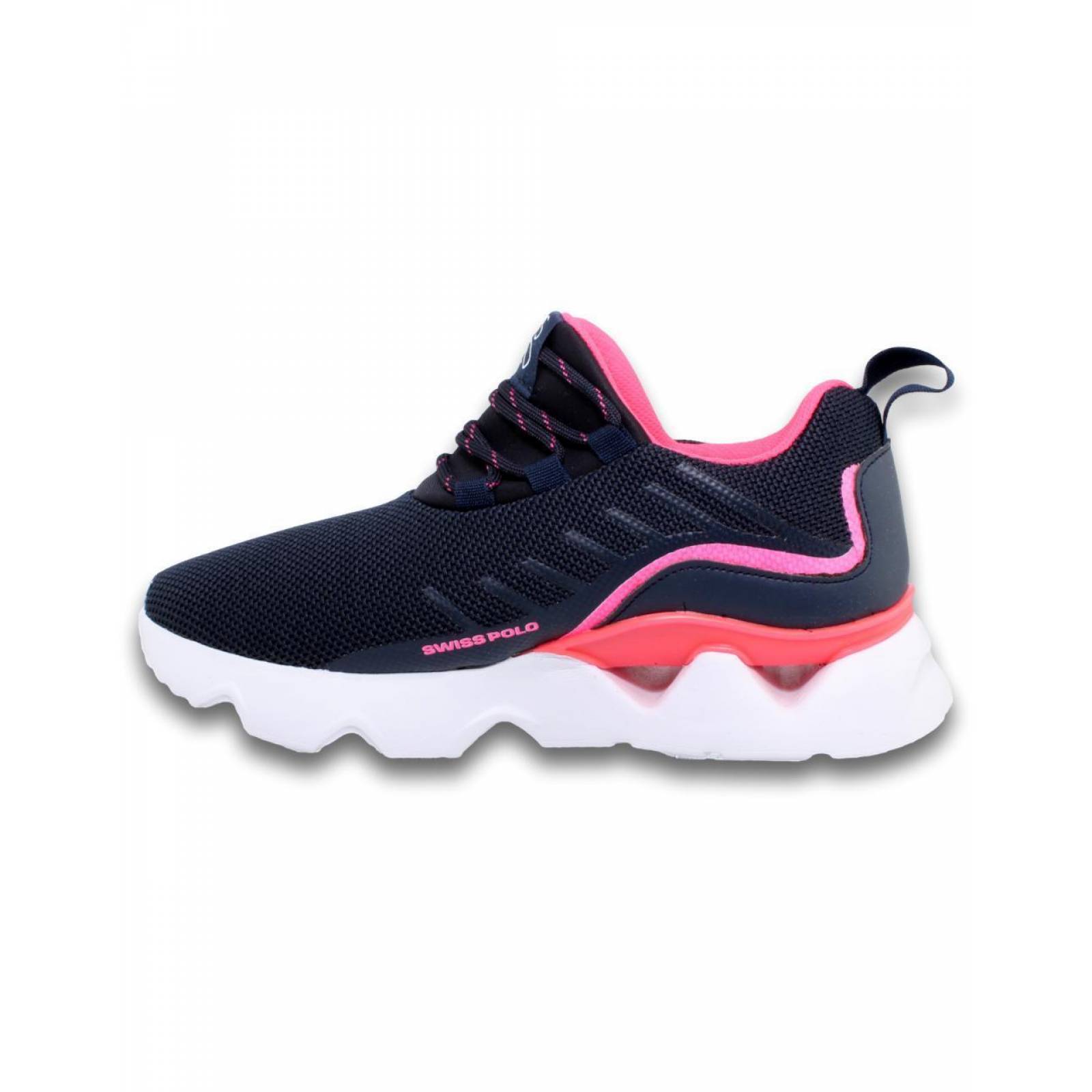 Tenis Deportivos Estilo 5138Sw5 Marca Swiss Polo Acabado Malla Color Azul Azul 