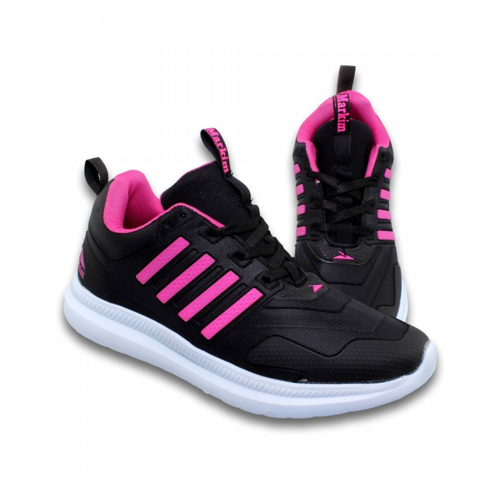 Tenis Deportivos Para Mujer Textil Color Negro Fiusha Estilo 0039Ma5 