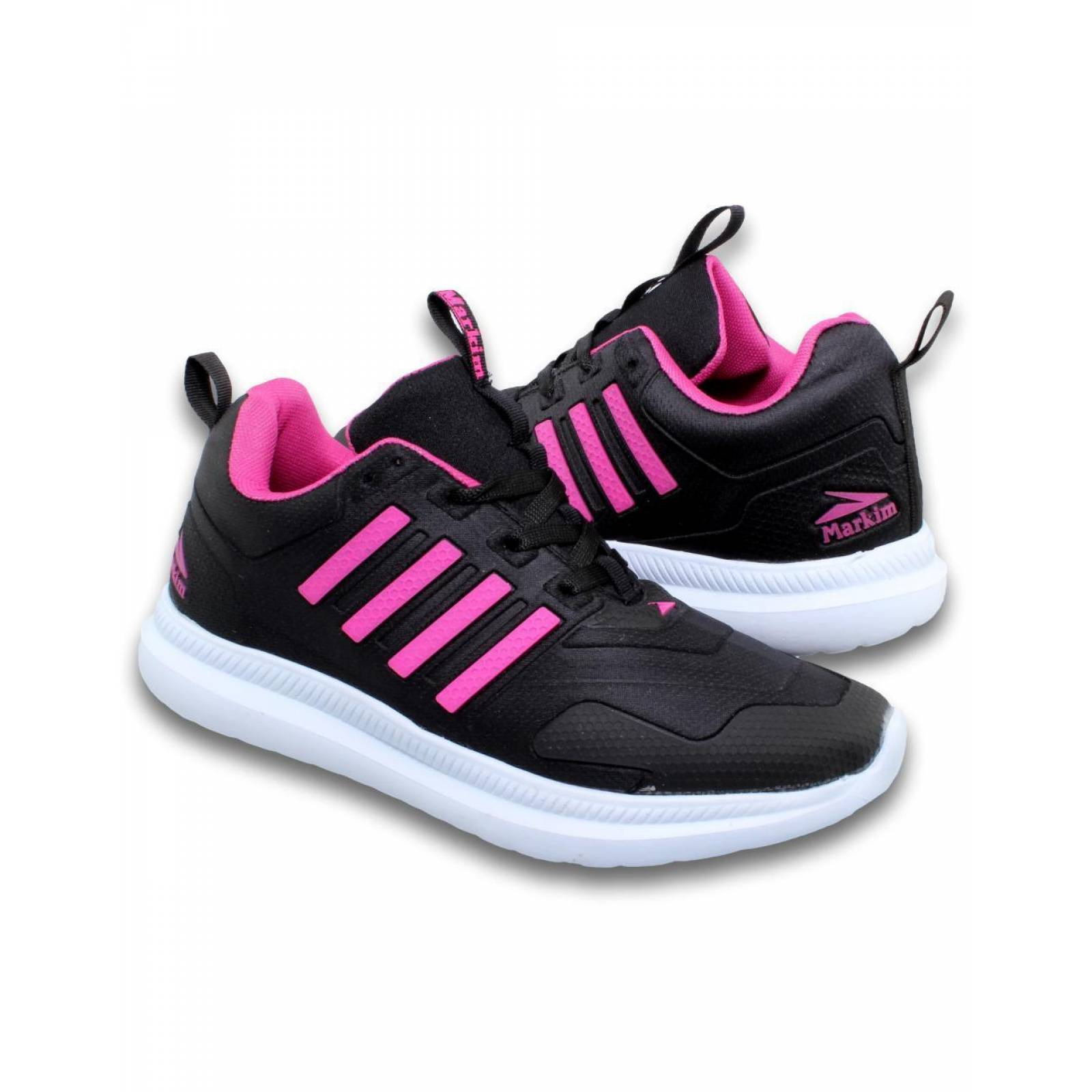 Tenis Deportivos Para Mujer Textil Color Negro Fiusha Estilo 0039Ma5 