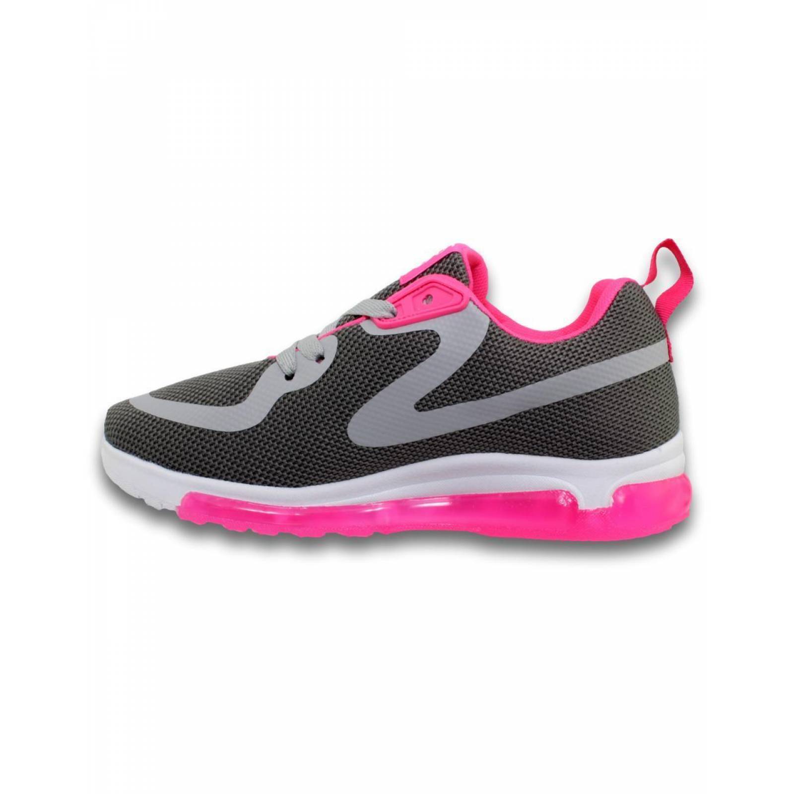 Tenis Deportivos Estilo 8605Sw5 Marca Swiss Polo Acabado Malla Color Gris 