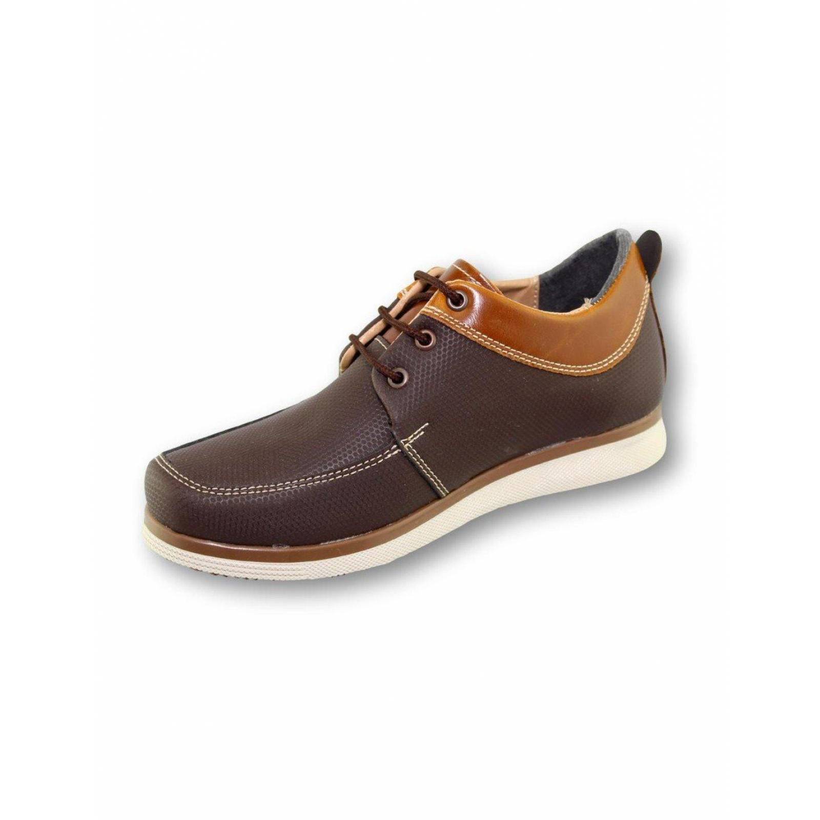 Zapatos Casuales Para Niño Estilo 0721Al21 Piel Color Cafe Miel S Madrid 