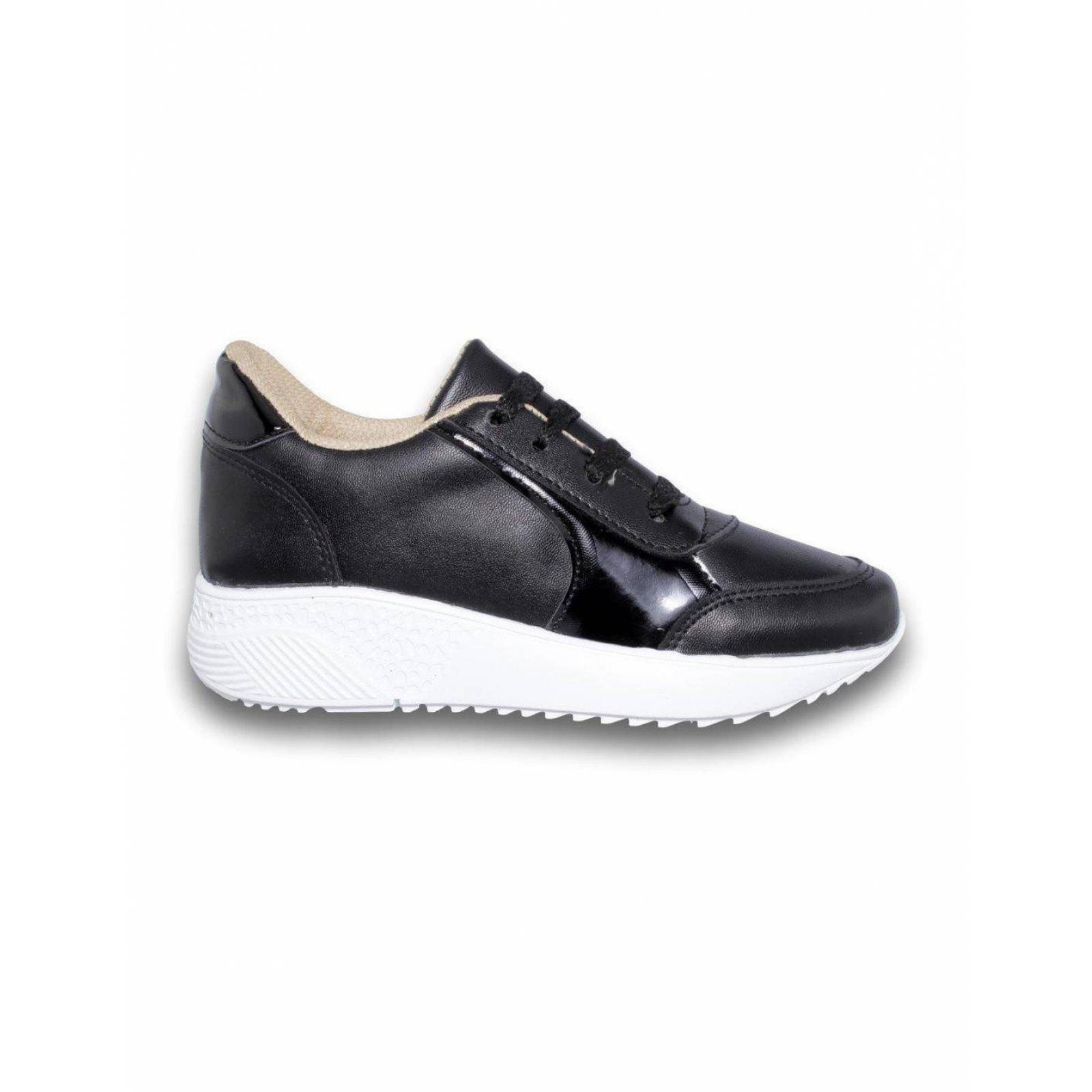 Tenis Casuales Para Niña Estilo 1500Ev21 Color Negro 