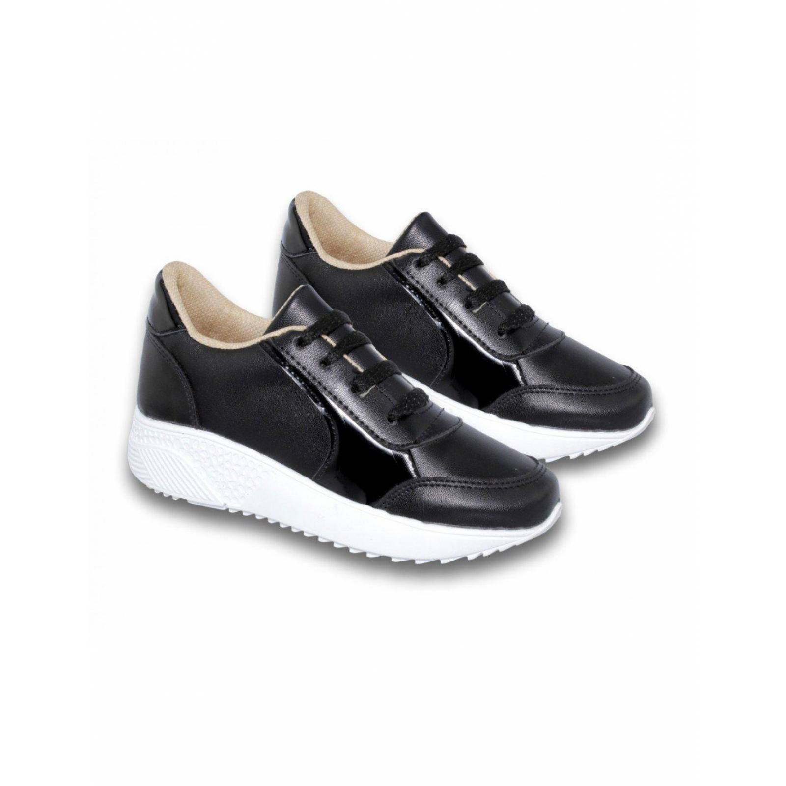 Tenis Casuales Para Niña Estilo 1500Ev21 Color Negro 