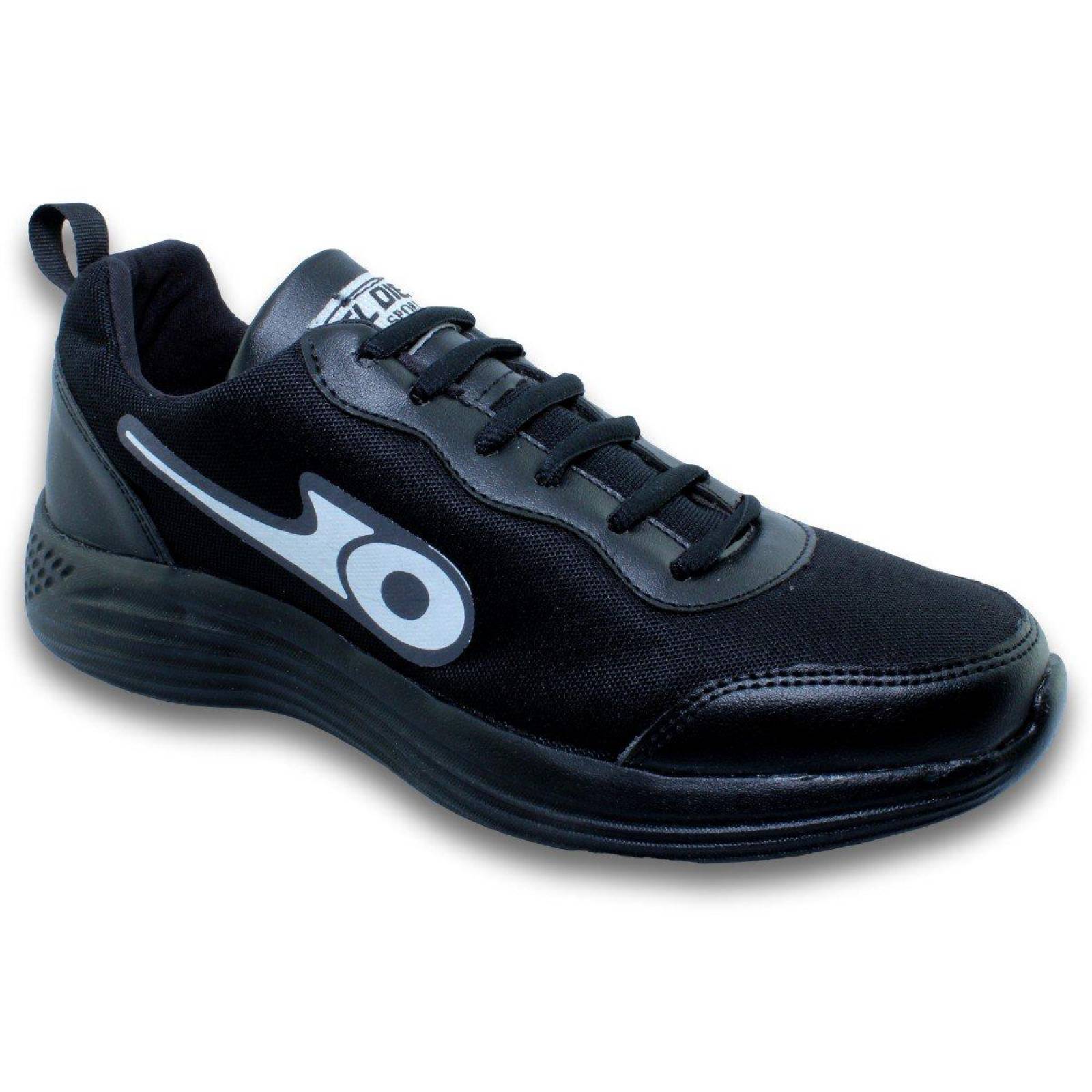 Tenis Comodos Para Hombre Estilo 6041El7 Marca El Diez Acabado Malla Color Negro Blanco 