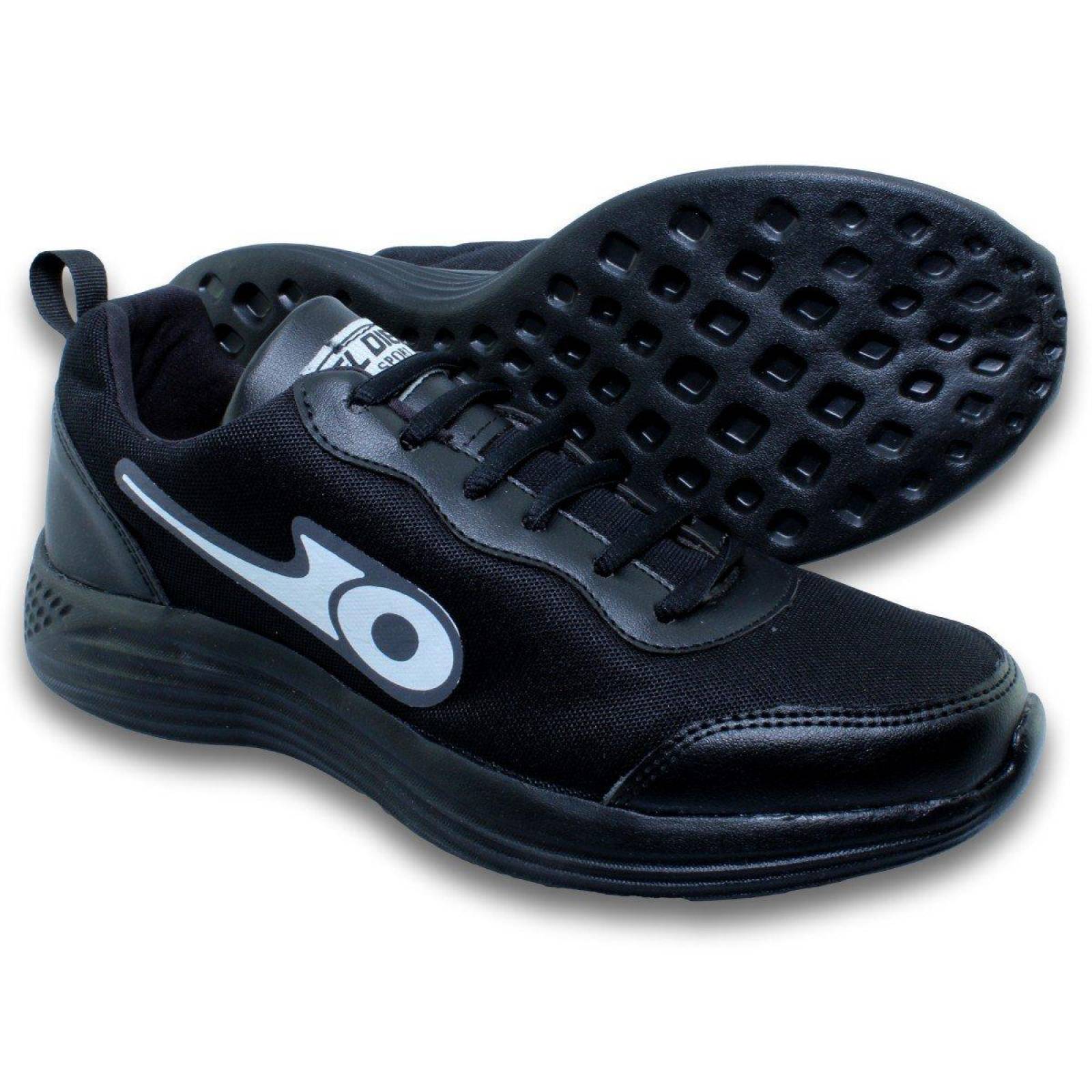 Tenis Comodos Para Hombre Estilo 6041El7 Marca El Diez Acabado Malla Color Negro Blanco 