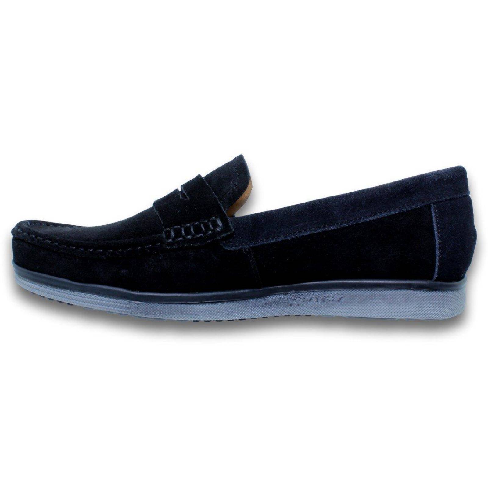 Mocasines Comodos Para Hombre Estilo 0522Ca7 Marca Capa De Ozono Acabado Gamuza Color Negro 