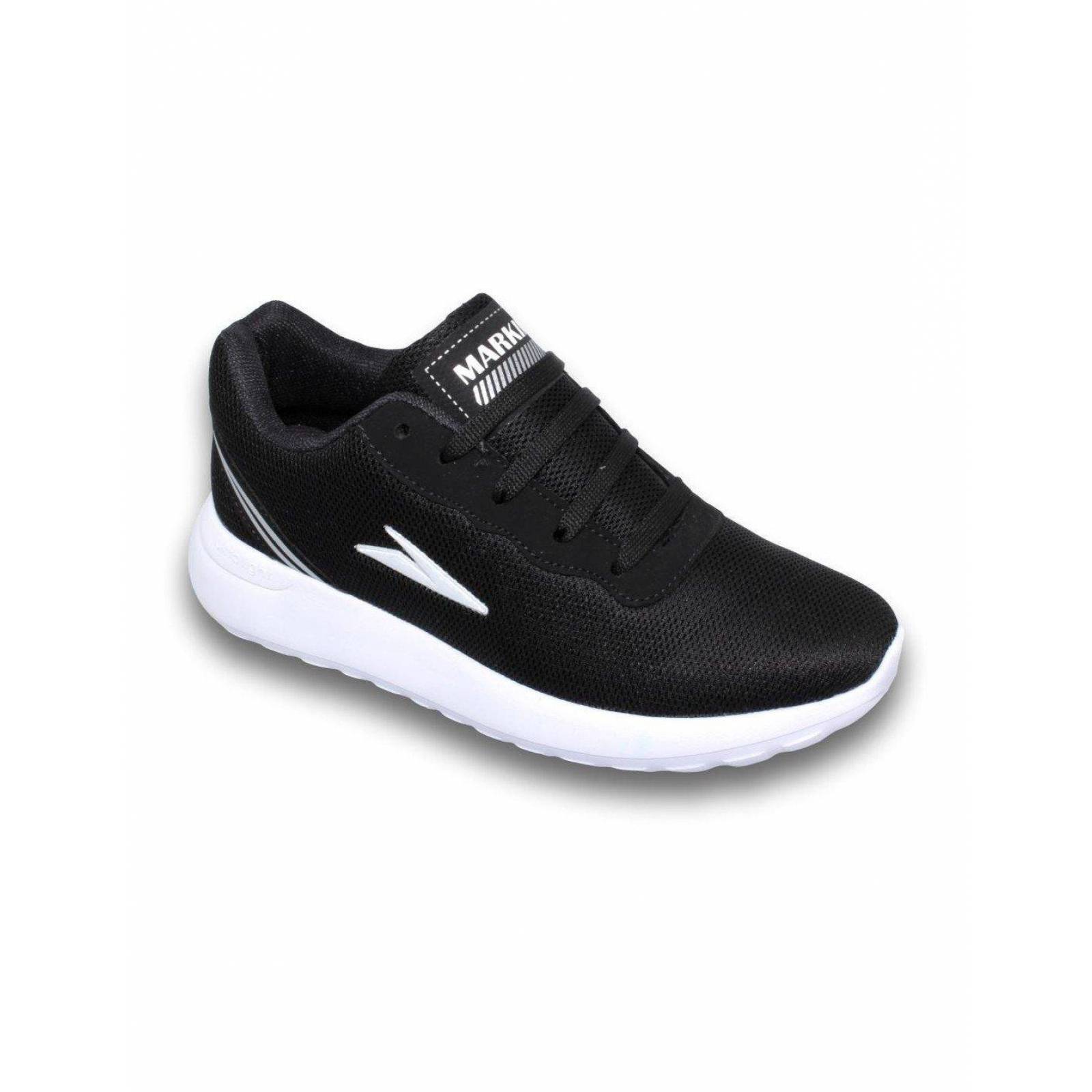 Tenis Para Mujer Estilo 0073Ma5 Malla Color Negro Blanco