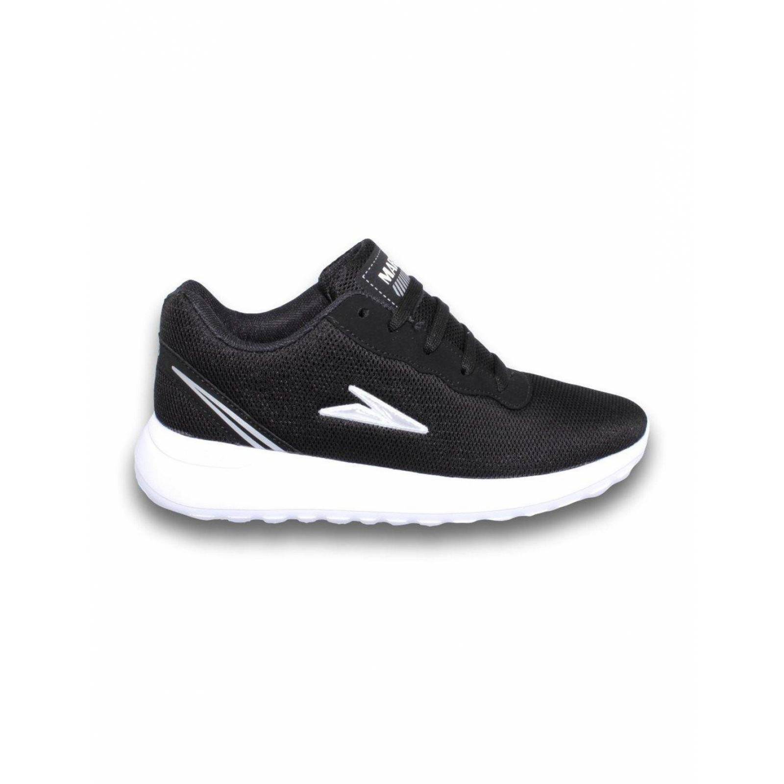 Tenis Para Mujer Estilo 0073Ma5 Malla Color Negro Blanco