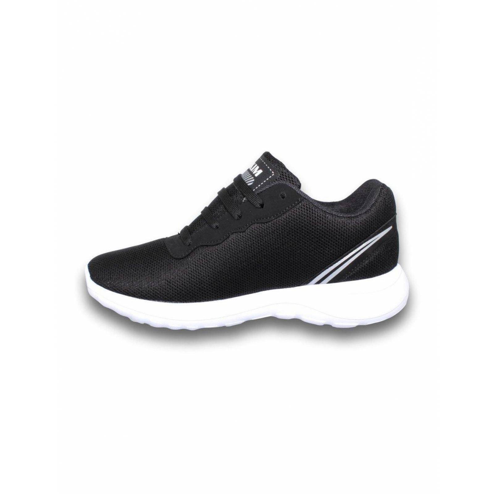 Tenis Para Mujer Estilo 0073Ma5 Malla Color Negro Blanco