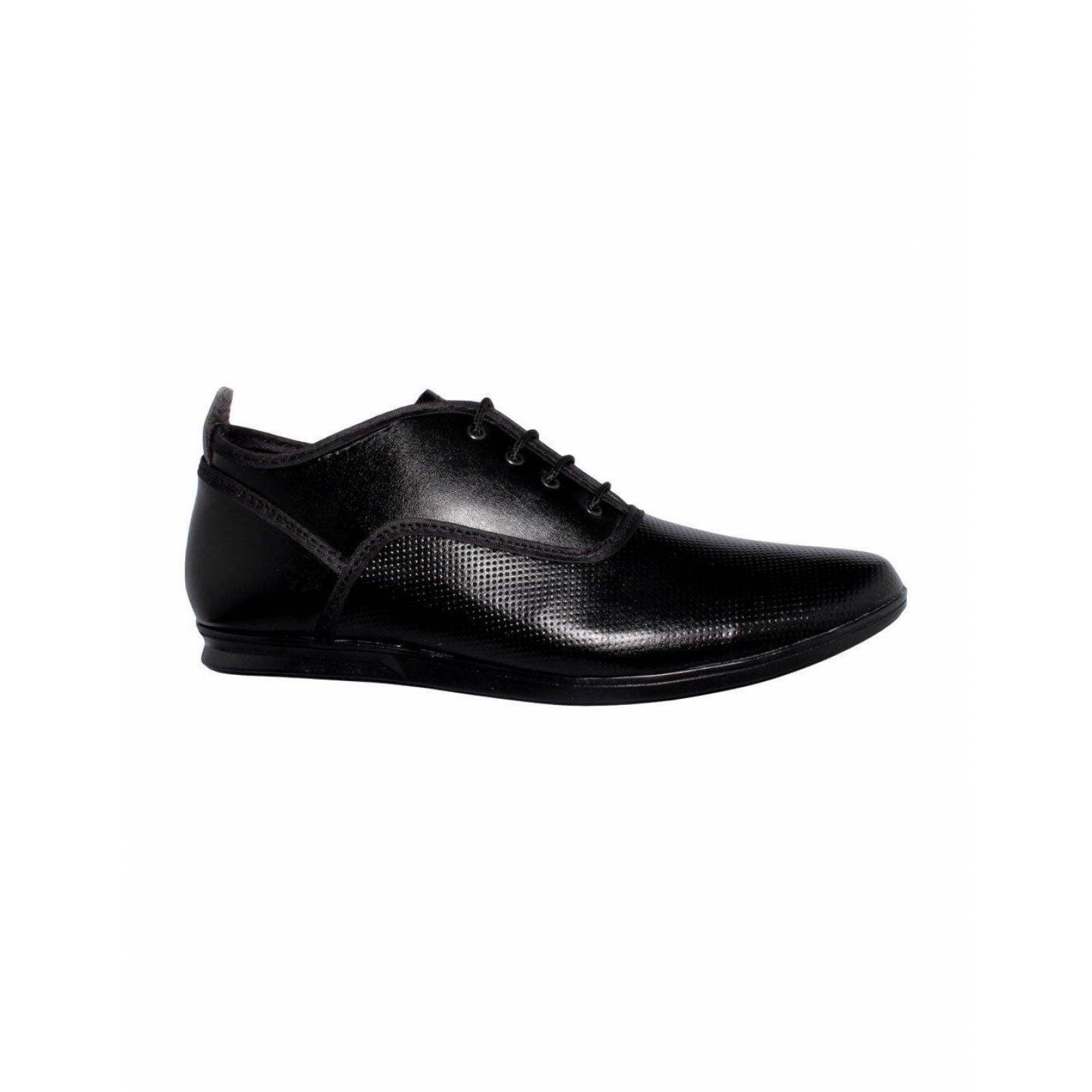 Zapatos Para Hombre Estilo 0400Al7 Piel Perforado Color Negro 