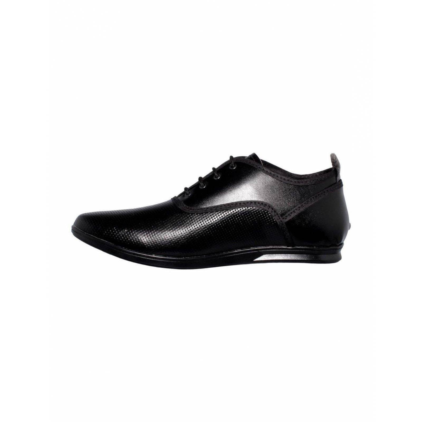 Zapatos Para Hombre Estilo 0400Al7 Piel Perforado Color Negro 