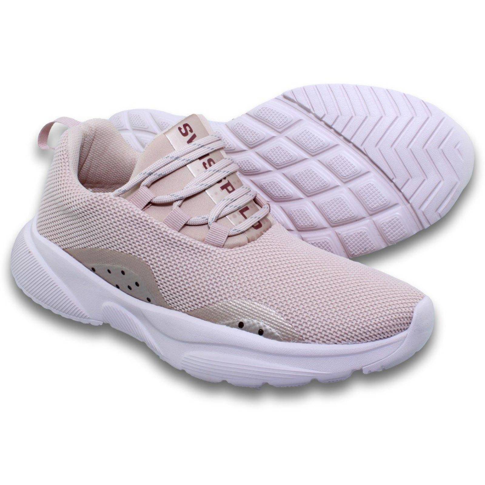 Tenis Deportivos Estilo 8901Sw5 Malla Color Rosa